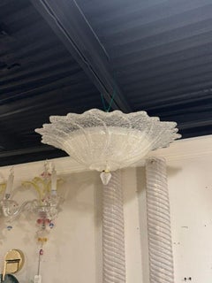 Lampada da incasso Murano Granola in vetro trasparente con effetto ondulato