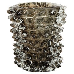 Murano Gray Glass "Rostrate" Vase