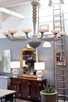 Murano Gray "Incamisciato" Chandelier, New, Venetian