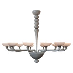 Murano Gray "Incamisciato" Chandelier, New, Venetian