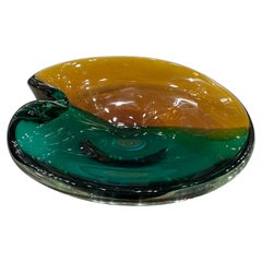 Murano green and yellow, 1950, Italian