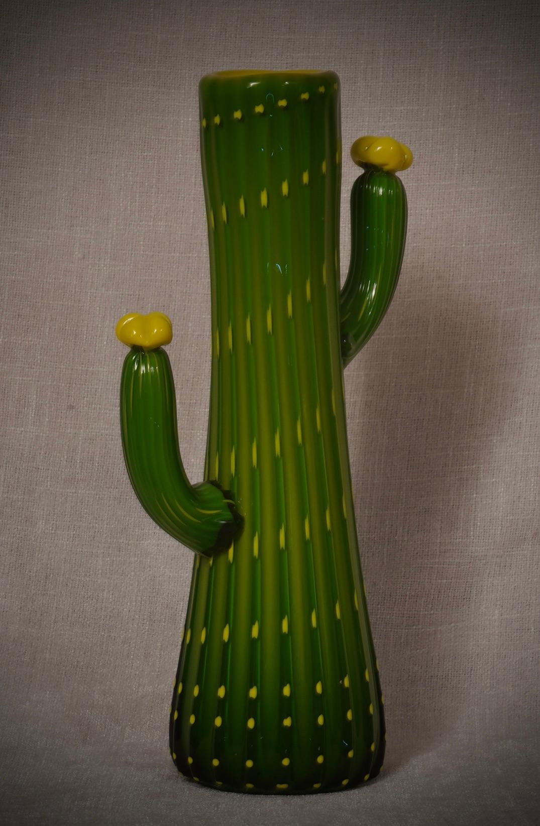Vase du milieu du siècle en verre d'art The Artful Green & Greene, 2000 en vente 1