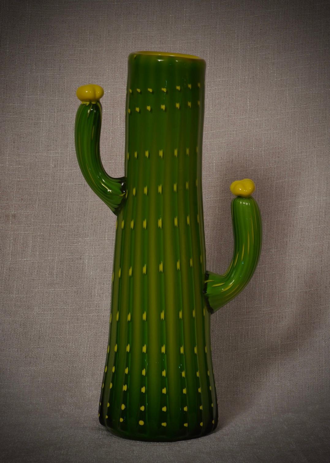 Vase du milieu du siècle en verre d'art The Artful Green & Greene, 2000 en vente 1