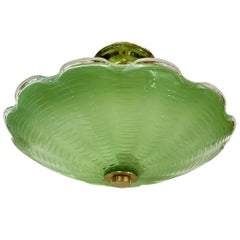 Murano Green Glass Light Fixture