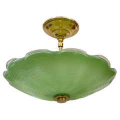 Murano Green Glass Light Fixture