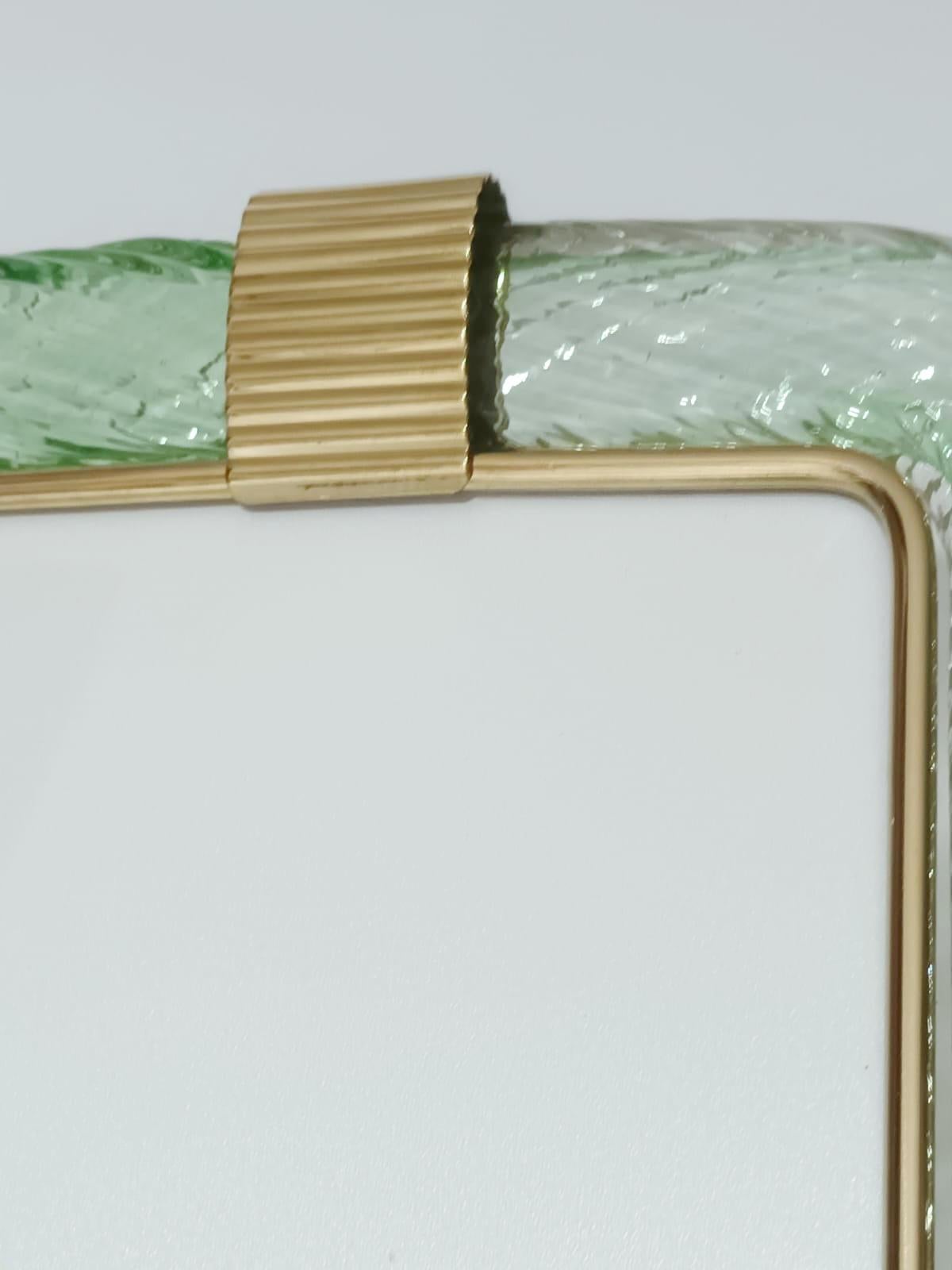 Grüner Murano-Fotorahmen von Barovier e Toso – 3 Stück verfügbar im Angebot 1
