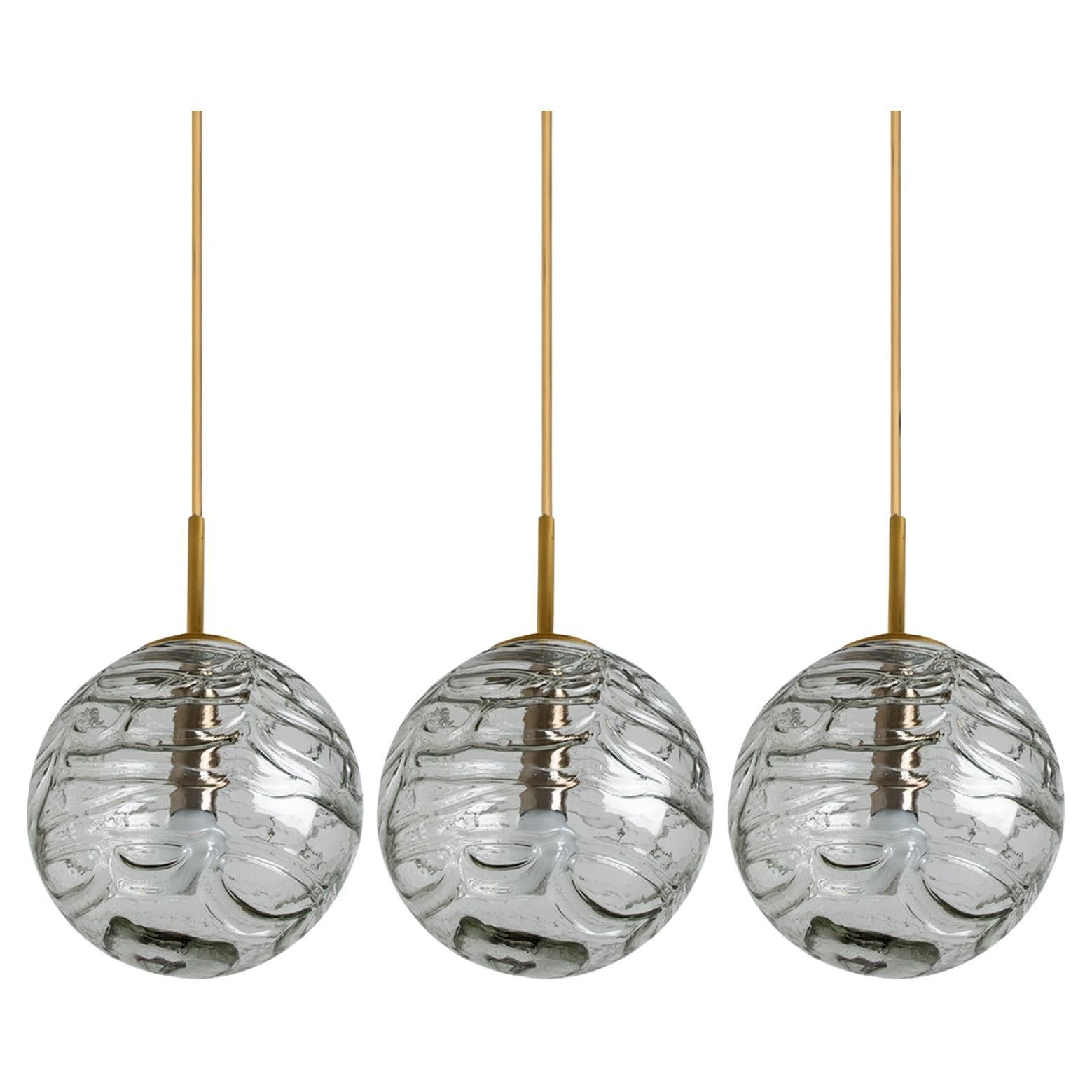 Exceptional Pair Of Grey Murano High End Glass Pendant Lights Photo Inspiration