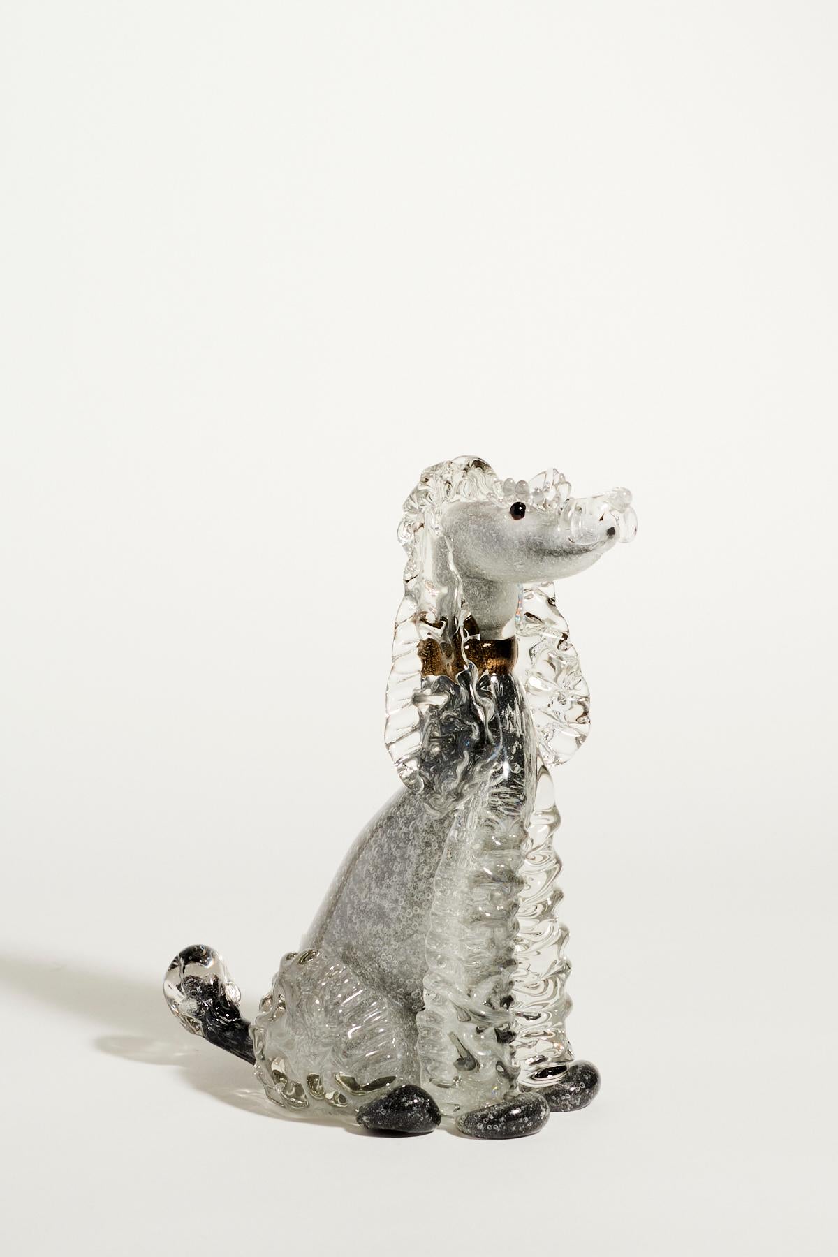 murano glass poodle