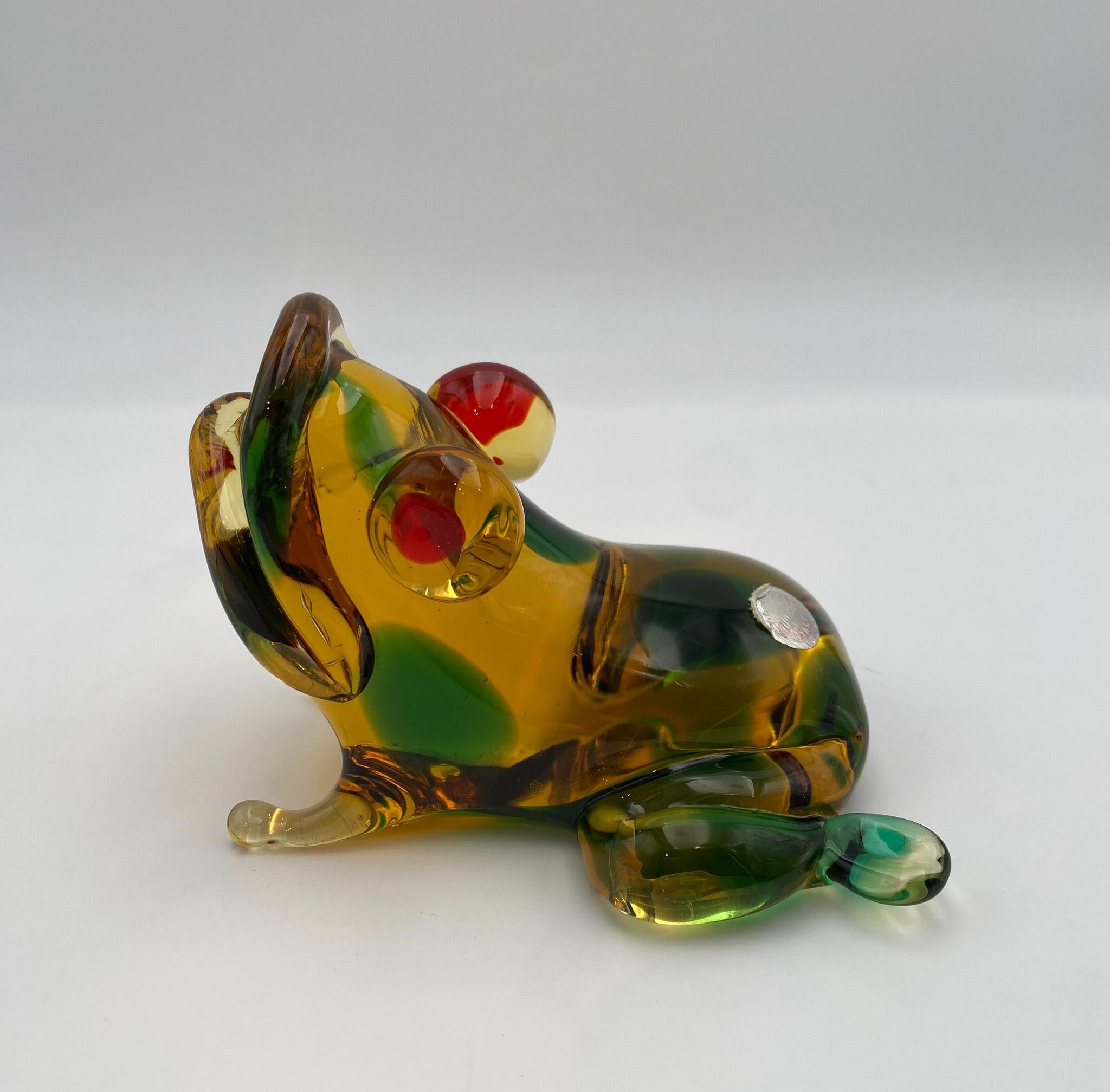 Murano Hand Blown Art Glass Frog Sculpture, Italy, 1950's  For Sale 8