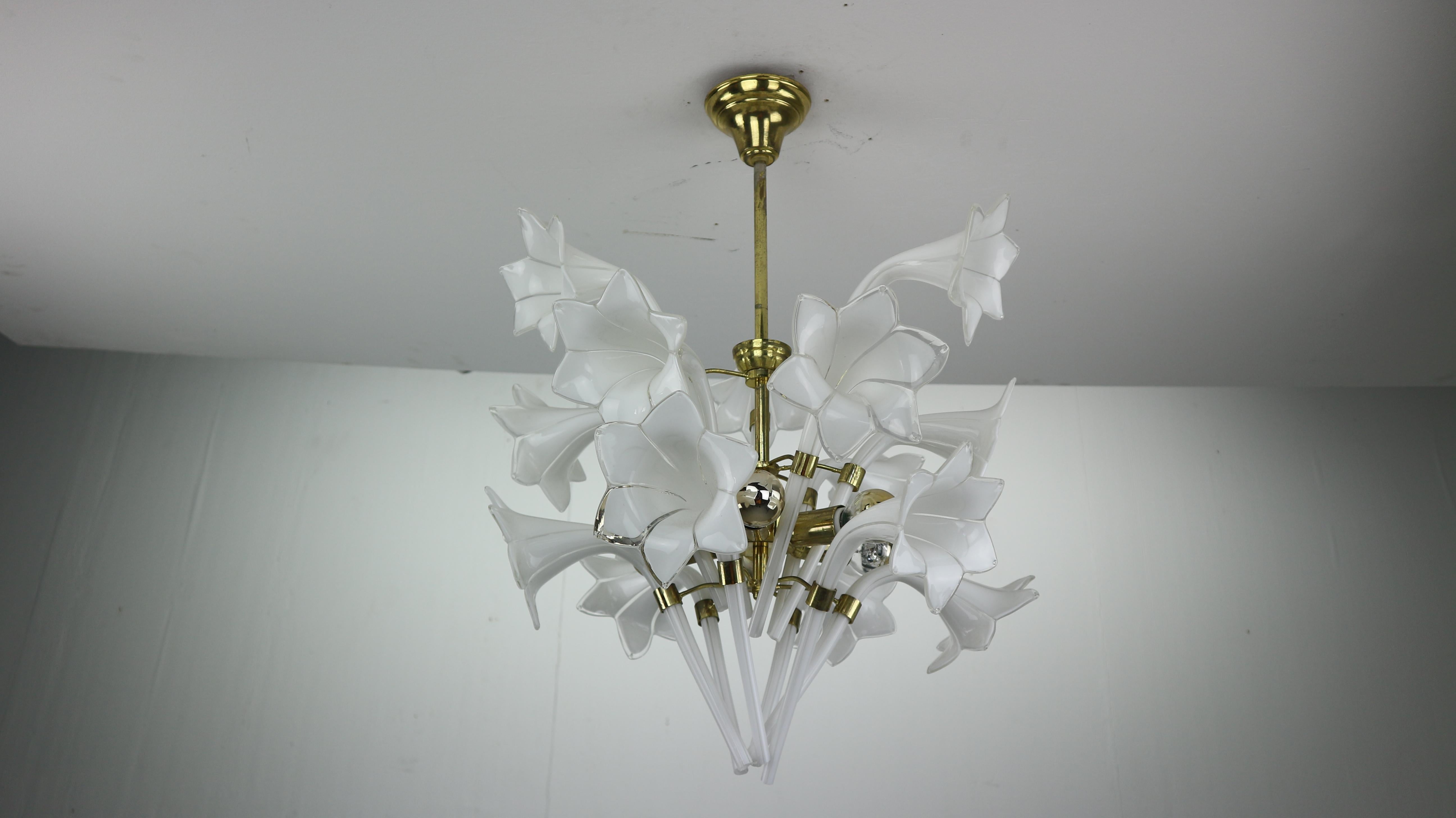 murano calla lily chandelier