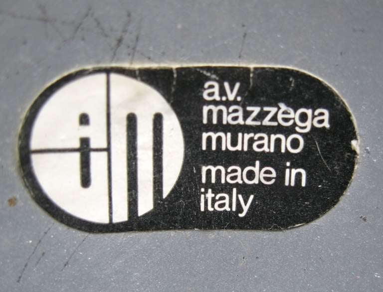 Lustre suspendu en verre de Murano soufflé à la main des années 1960 par Mazzega en vente 1