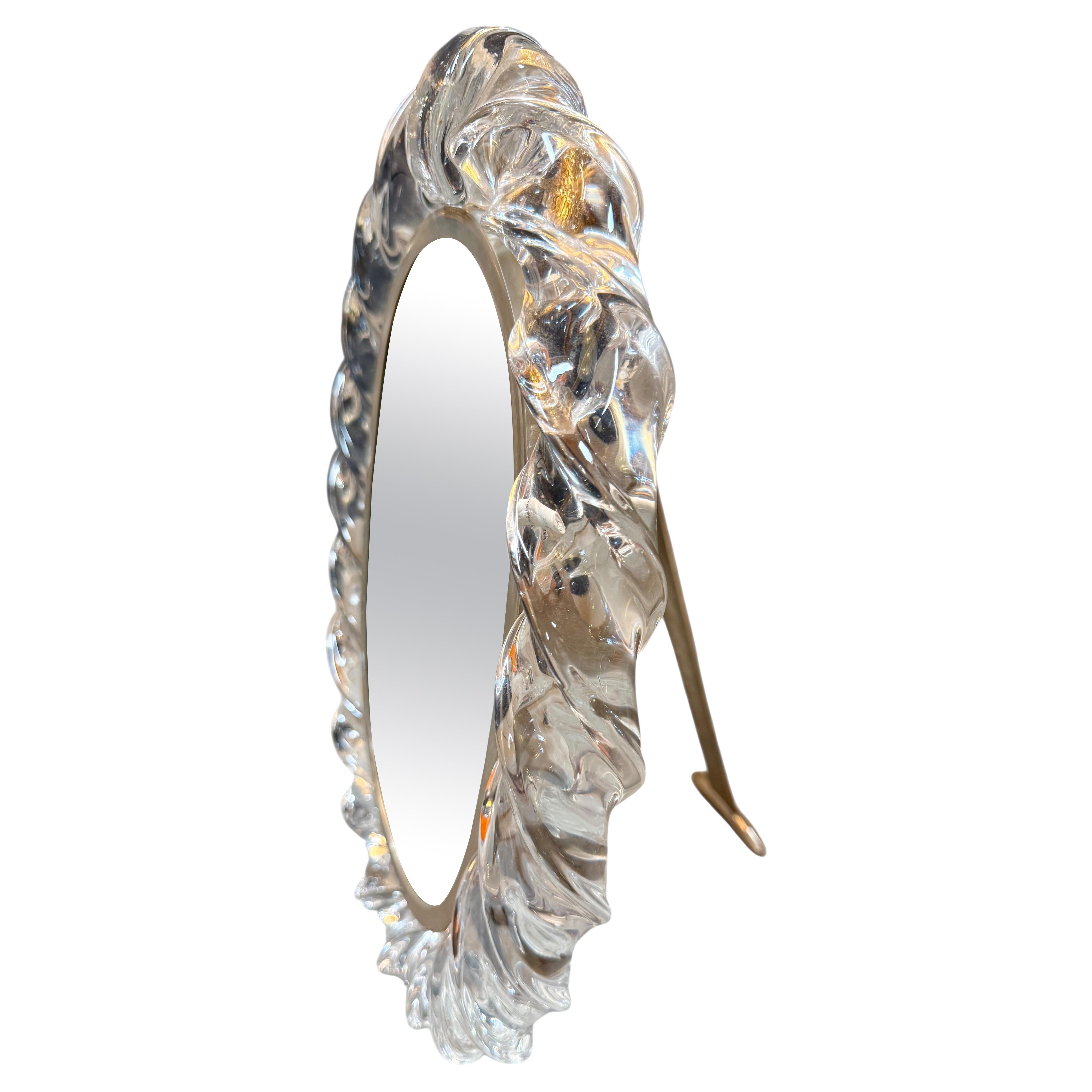 Murano Hand-Cast Glass Table Mirror For Sale