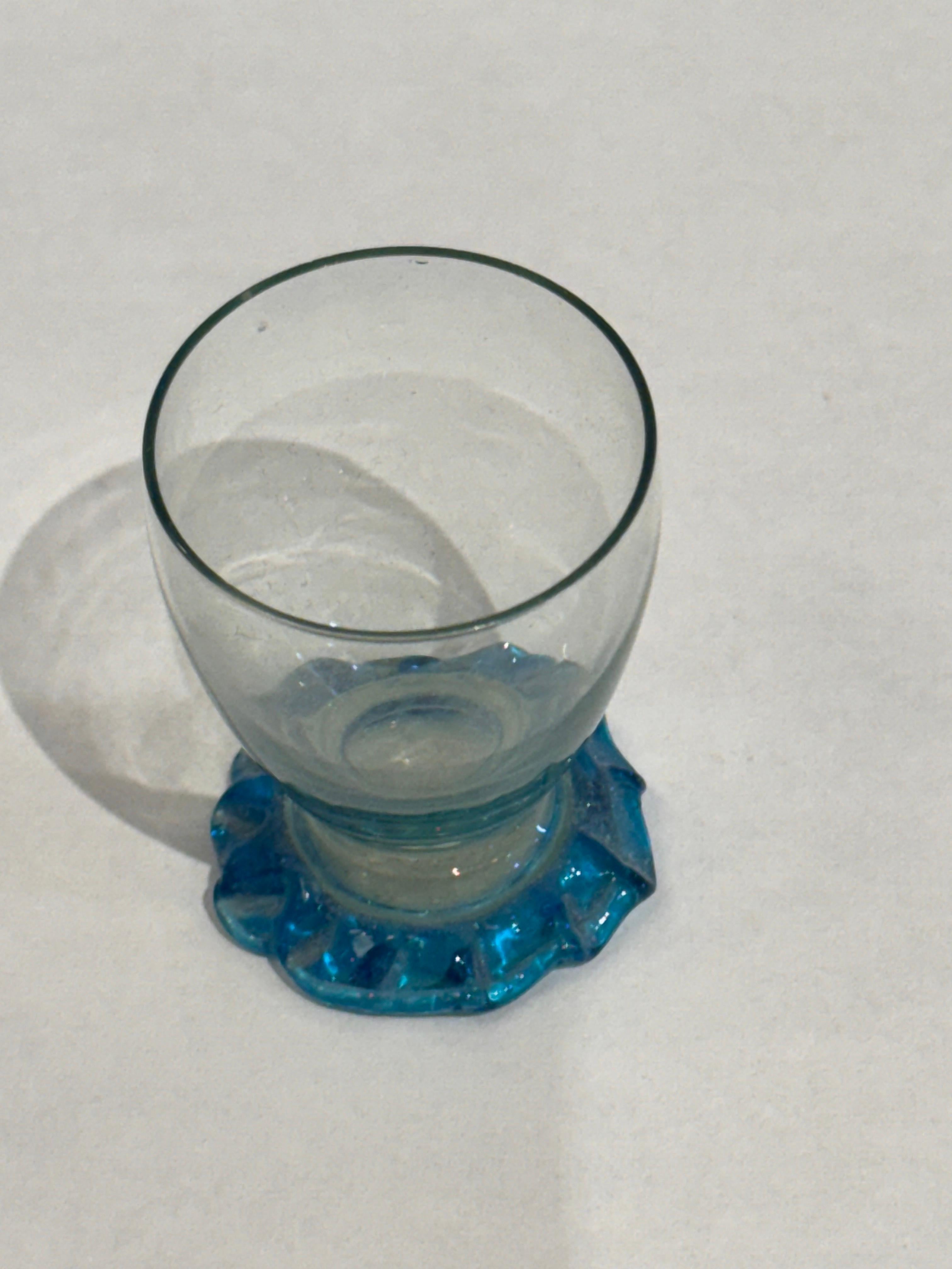 Juego de decantador y copa de cristal soplado de Murano Cristal de Murano en venta