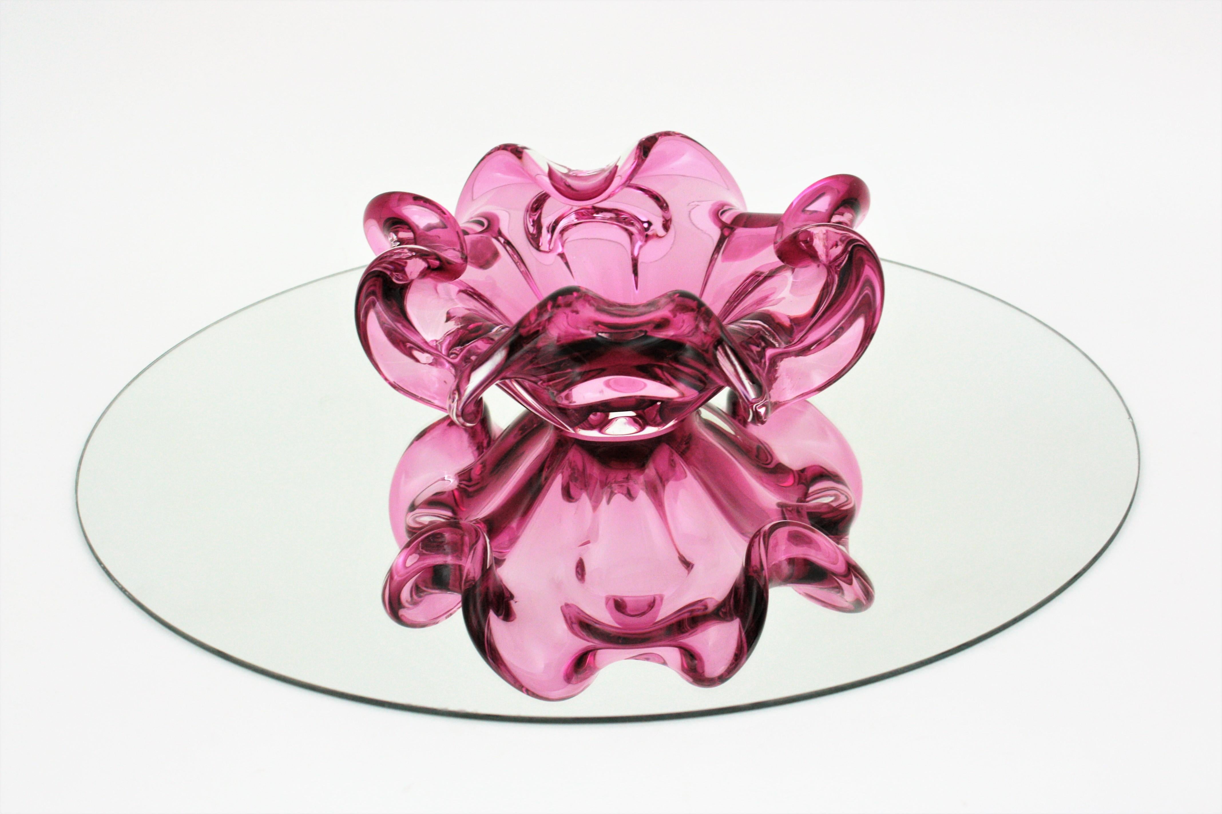 murano glass flower bowl