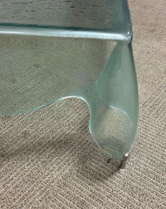 Tavolino da caffè in vetro soffiato a mano "Fazzoletto" di Murano