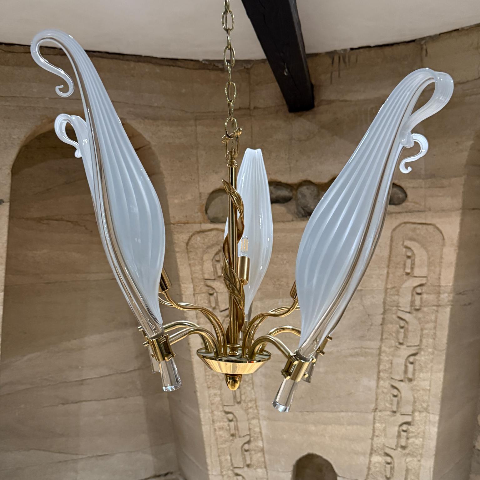 Mid-Century moderno Lampadario a sospensione di Murano a 5 bracci Seguso Franco Luce in vendita