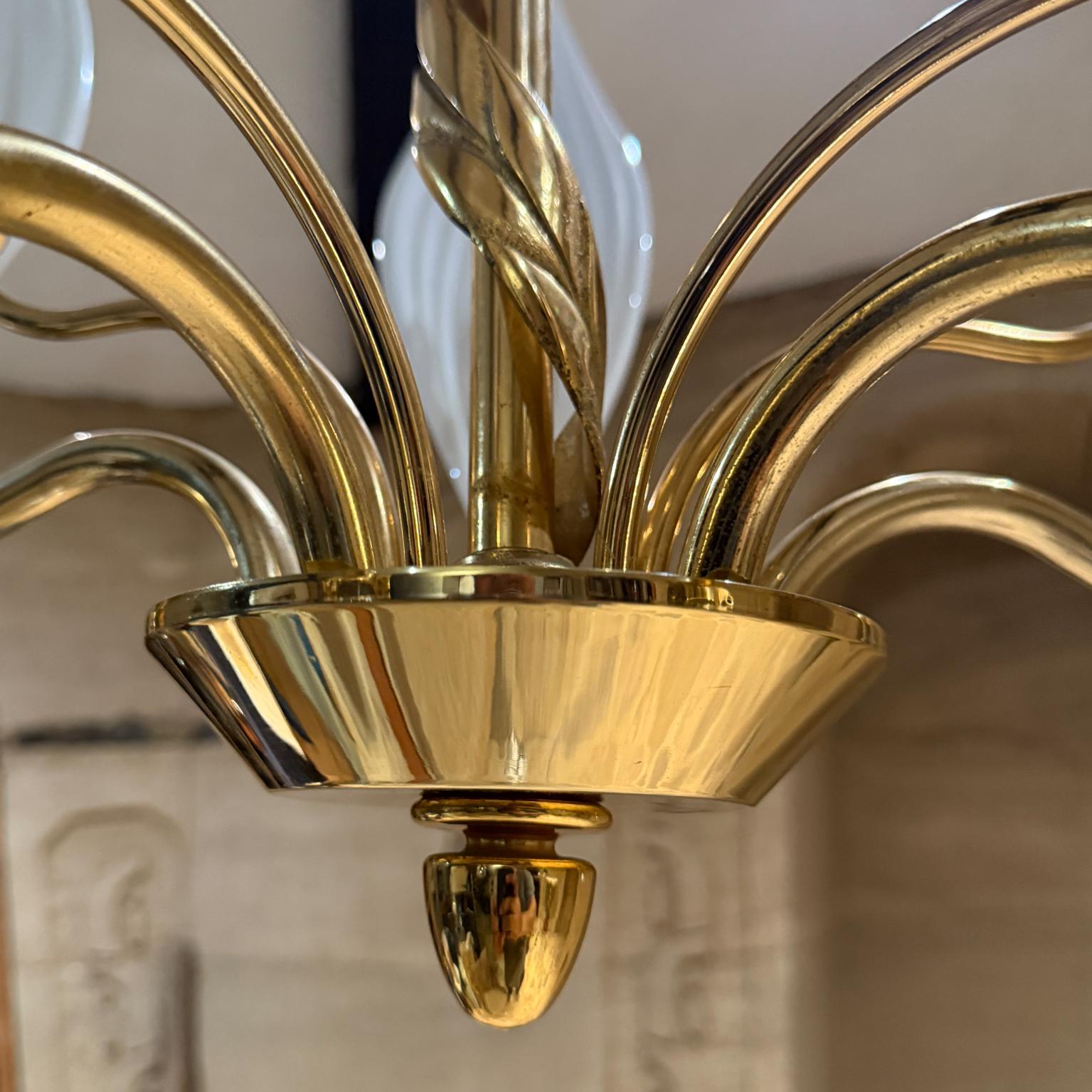 Metà XX secolo Lampadario a sospensione di Murano a 5 bracci Seguso Franco Luce in vendita