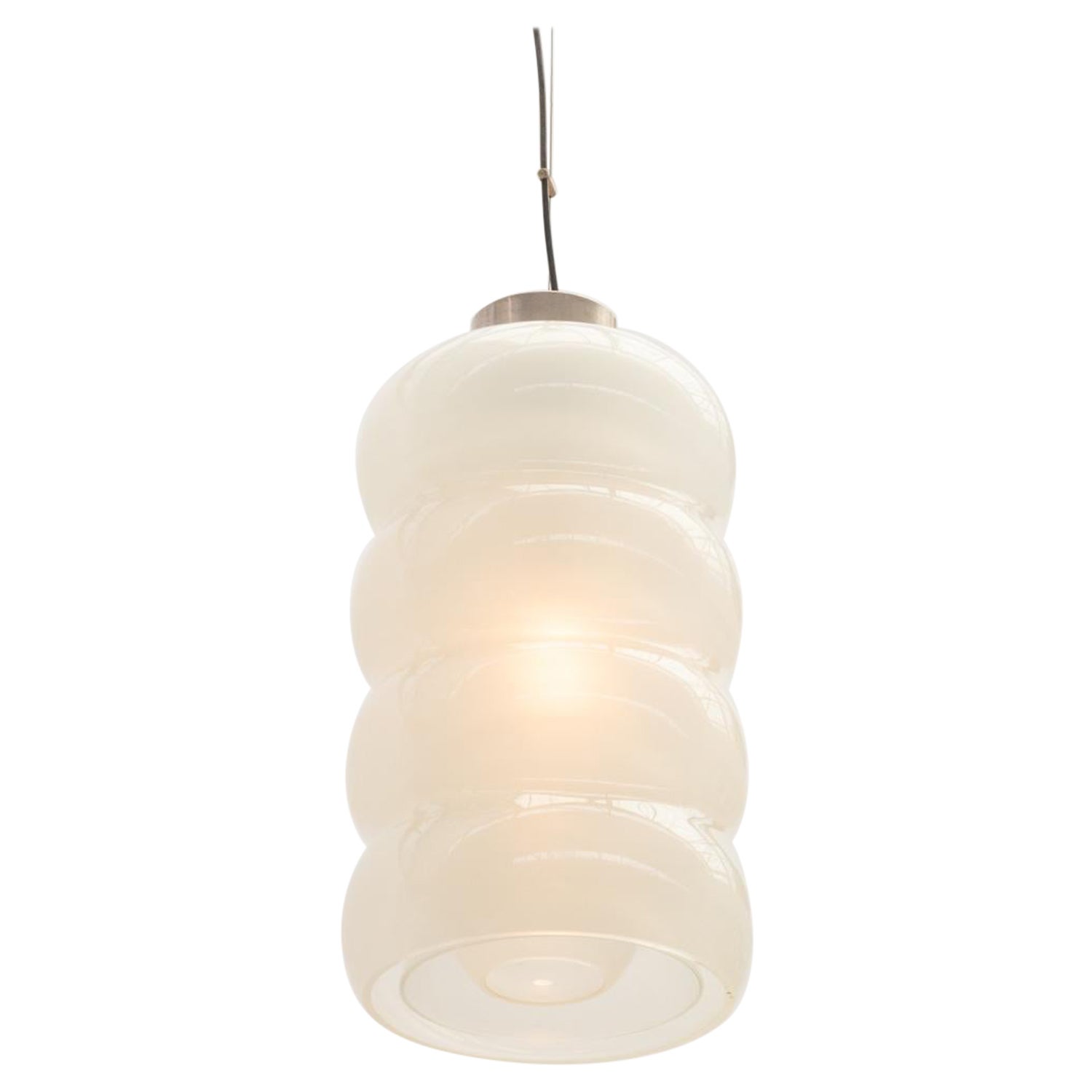 Lampada a sospensione di Murano attribuita a Nason