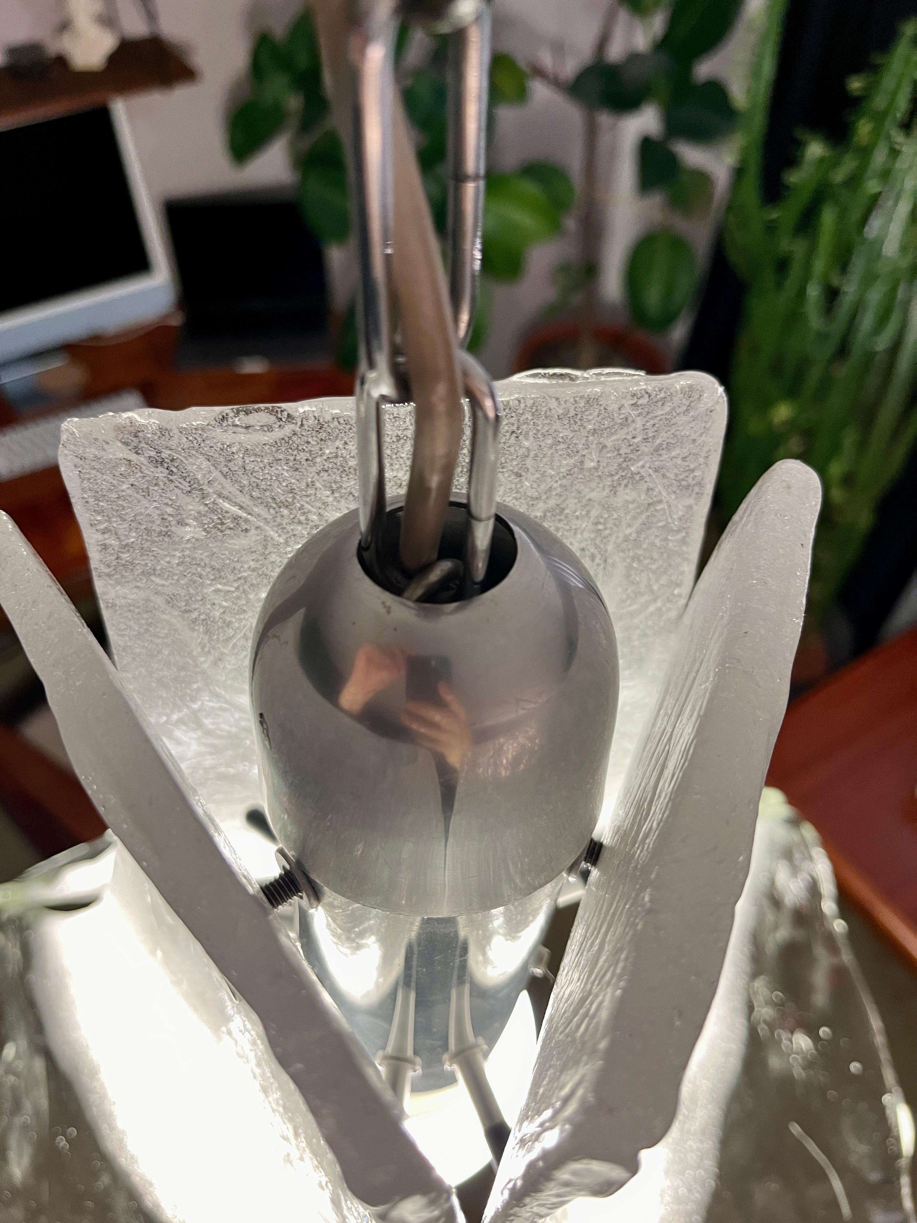Lampada a sospensione di Murano di Carlo Nason per A.V. Mazzega in vendita 3
