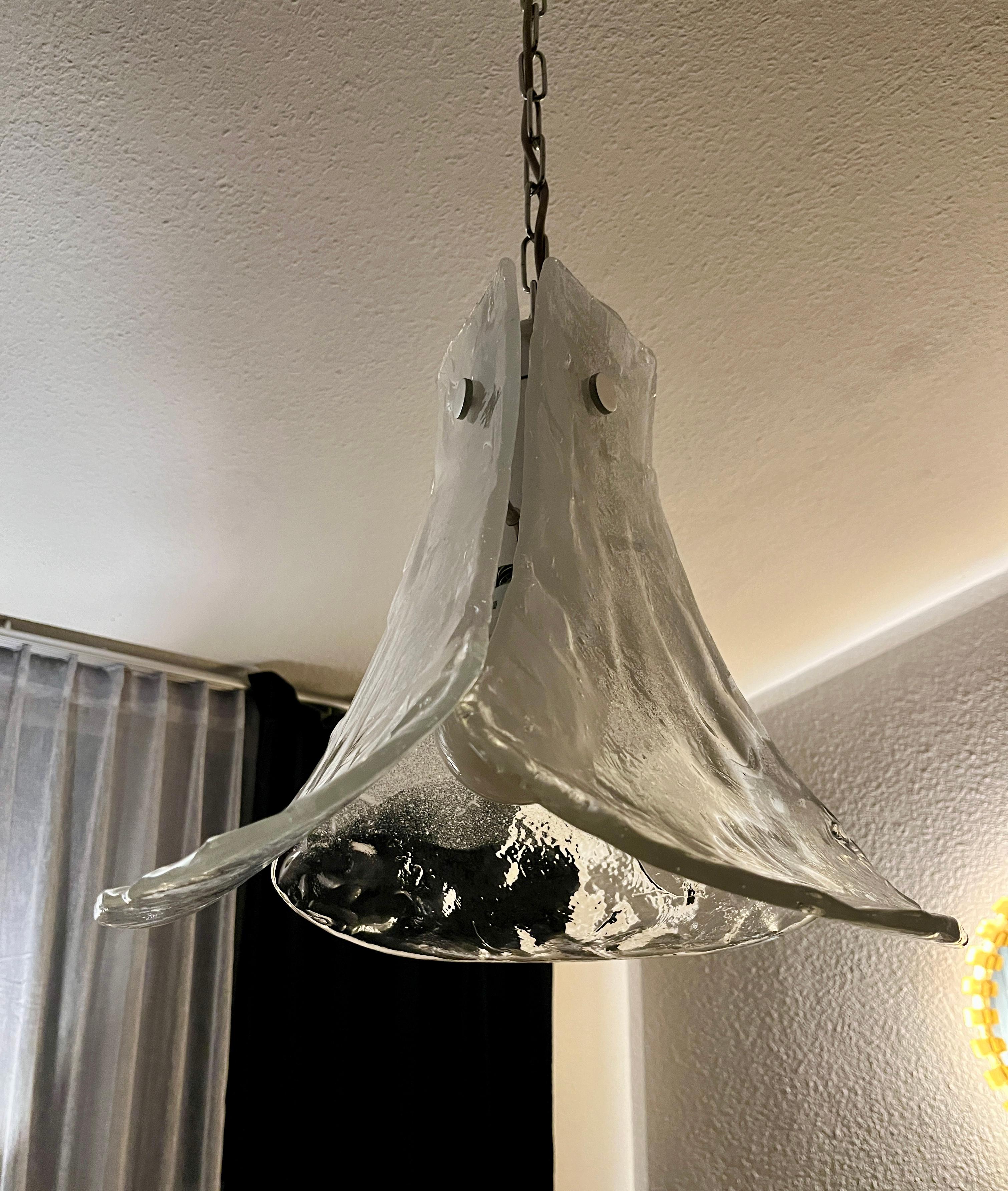 Lampada a sospensione di Murano di Carlo Nason per A.V. Mazzega in vendita 5
