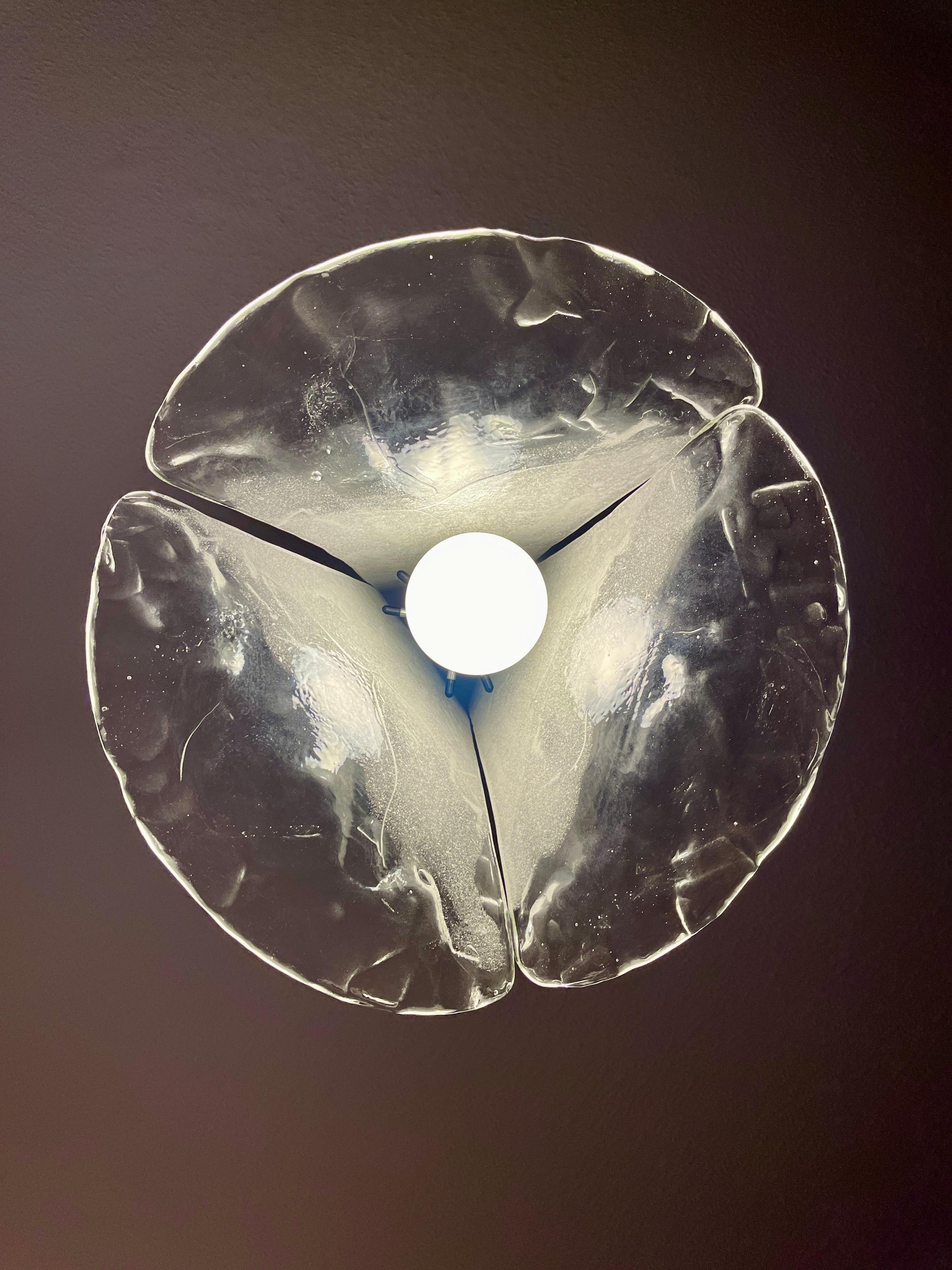 Mid-Century moderno Lampada a sospensione di Murano di Carlo Nason per A.V. Mazzega in vendita