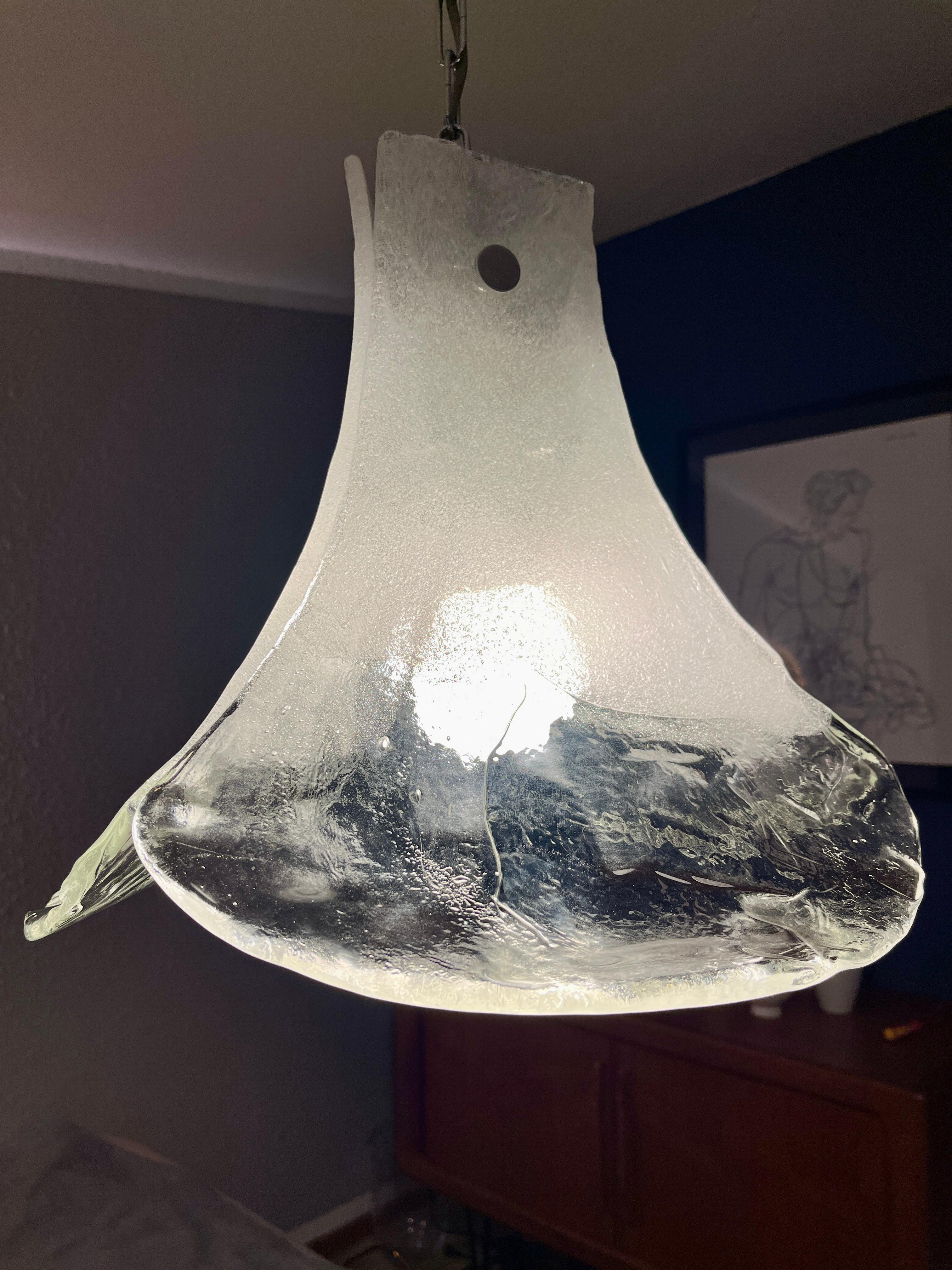 Lampada a sospensione di Murano di Carlo Nason per A.V. Mazzega In condizioni buone in vendita a Hannover, DE