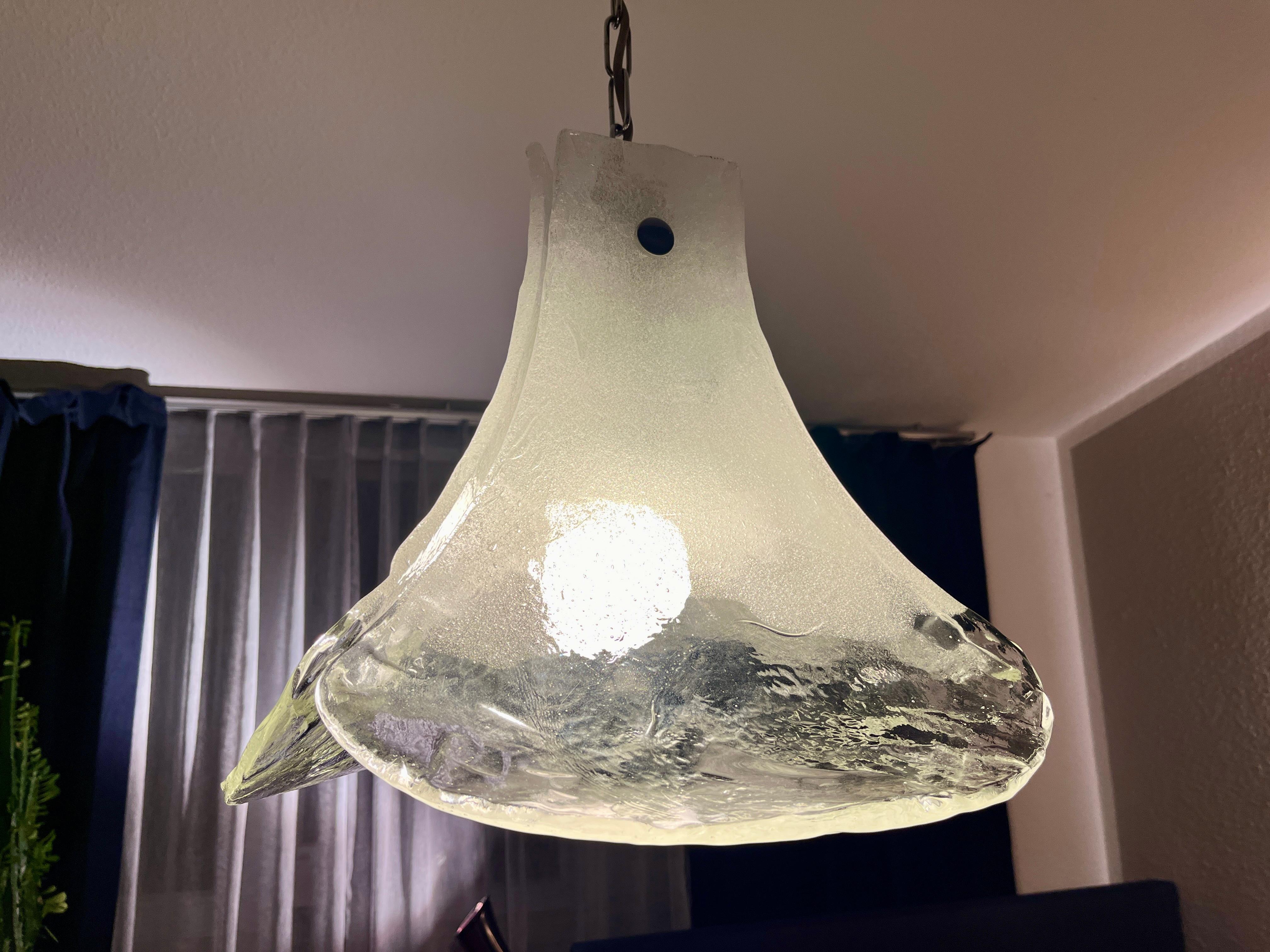 Lampada a sospensione di Murano di Carlo Nason per A.V. Mazzega in vendita 1