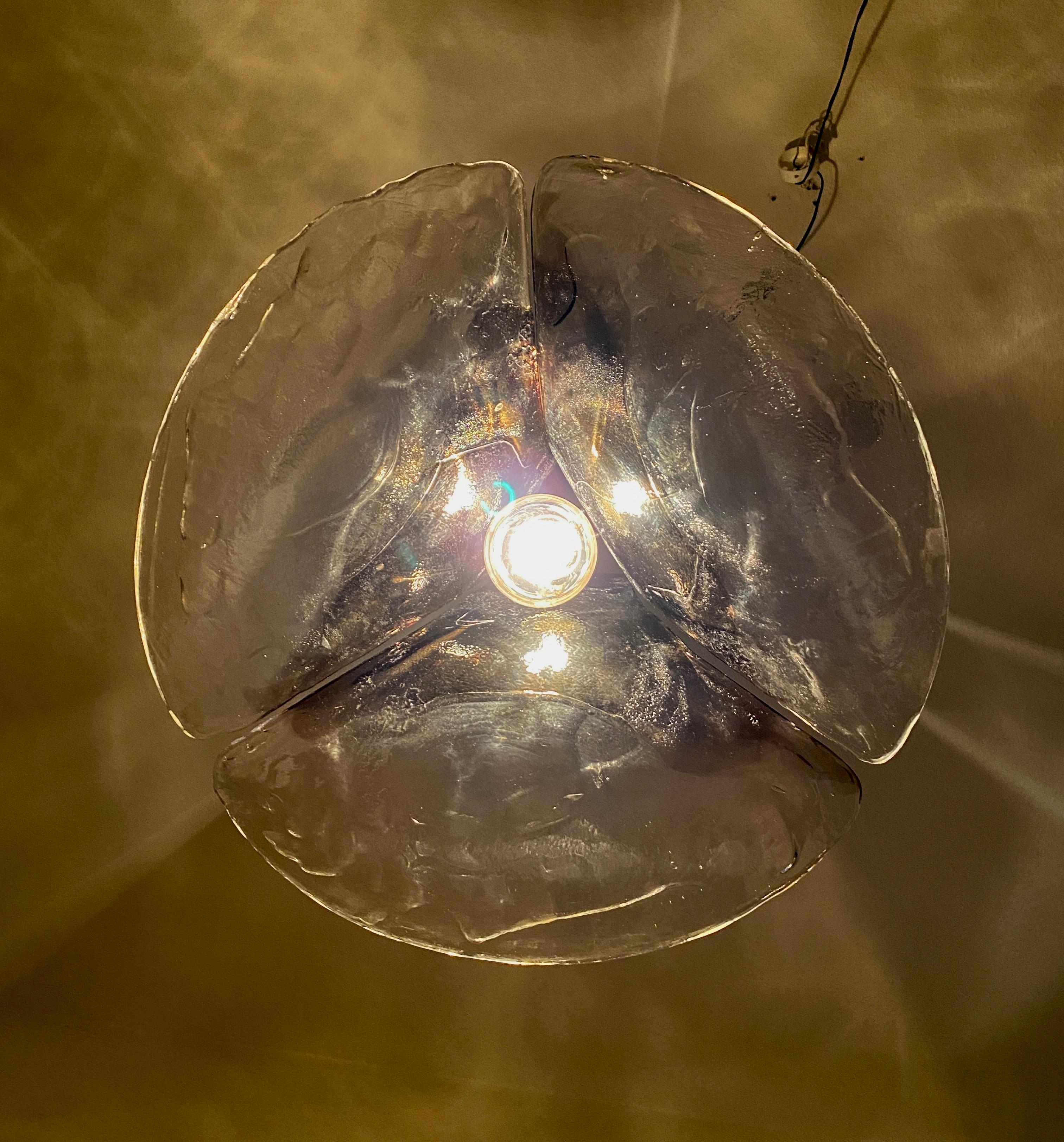 Metallo Lampada a sospensione di Murano di Carlo Nason per J&T. Kalmár in vendita