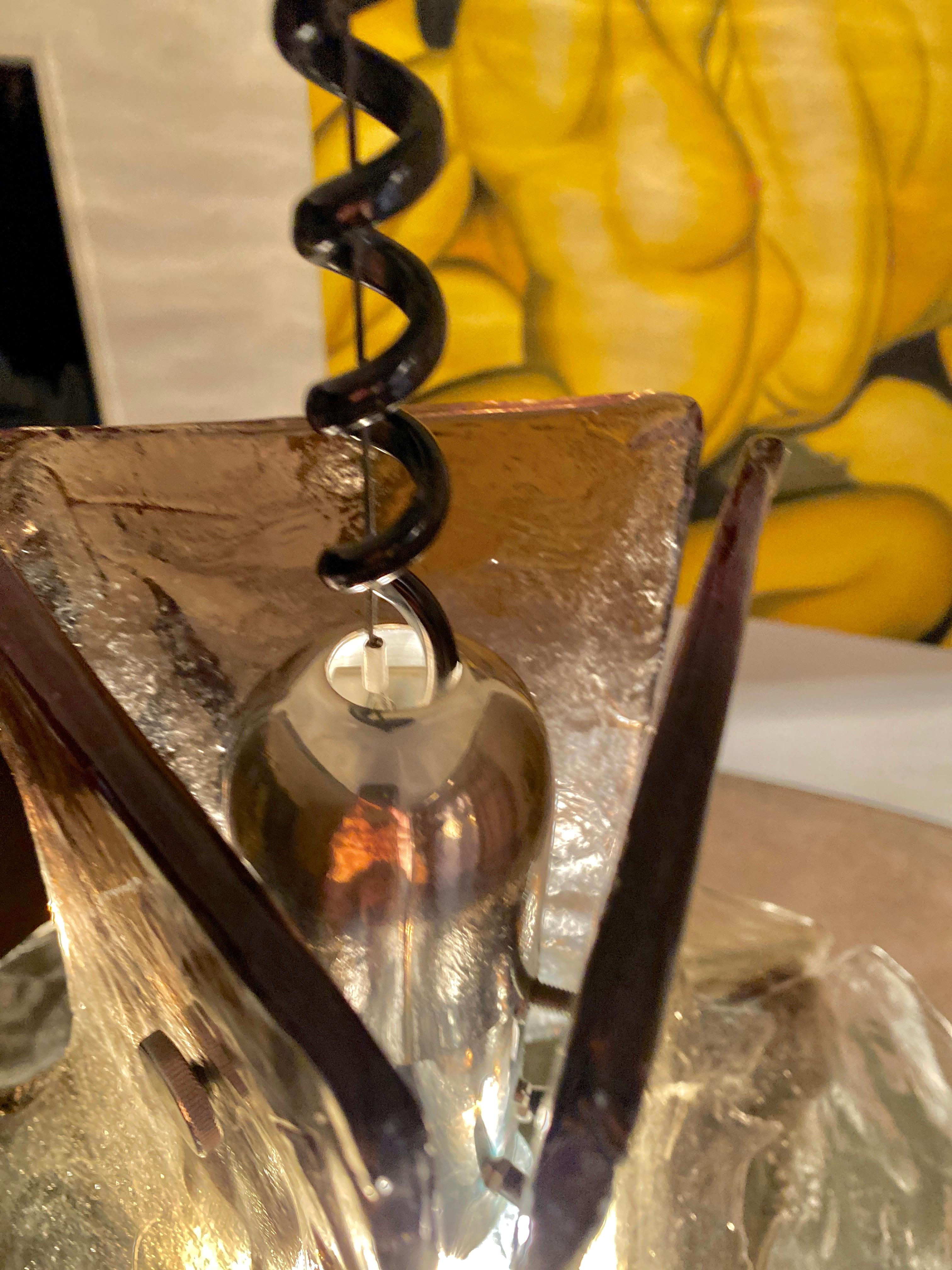 Lampada a sospensione di Murano di Carlo Nason per J&T. Kalmár in vendita 1