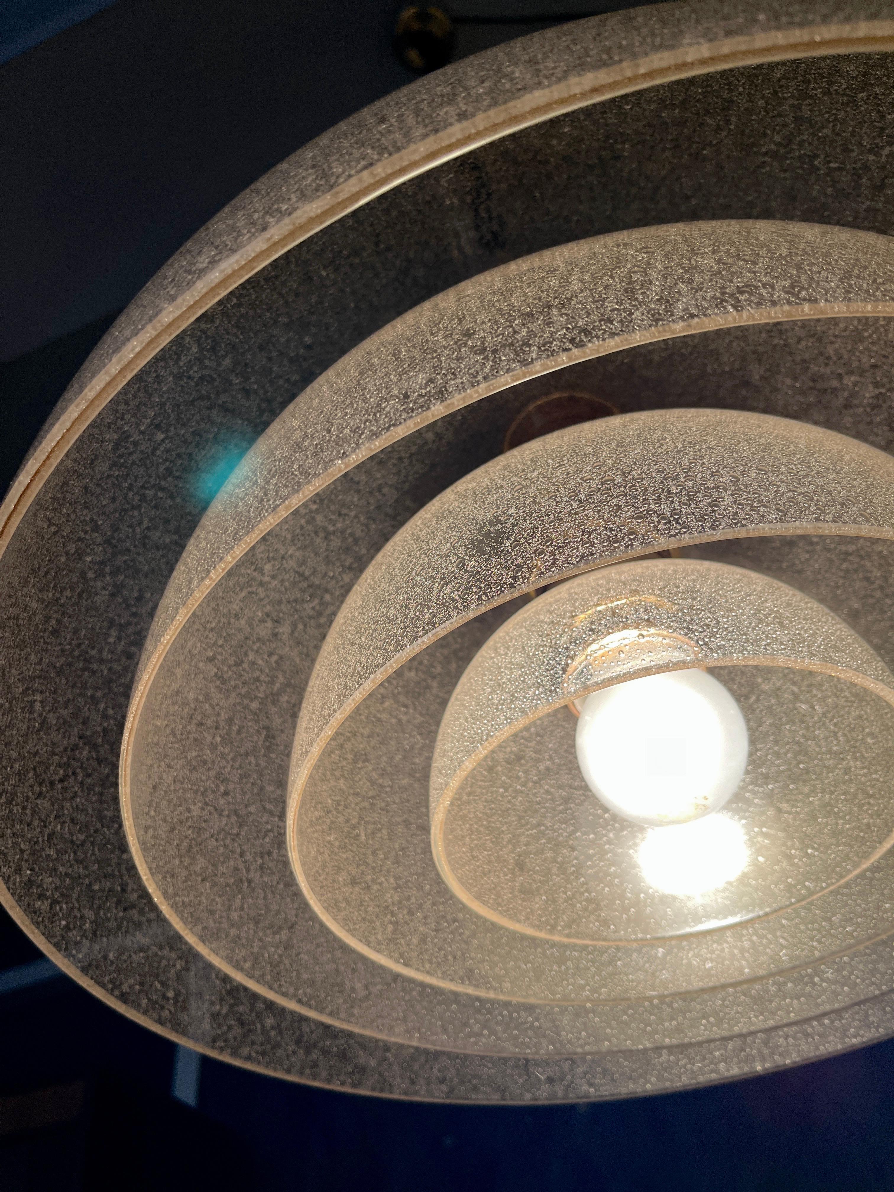 Murano hanging lamp by Carlo Nason LT 338 Mazzega For Sale 3