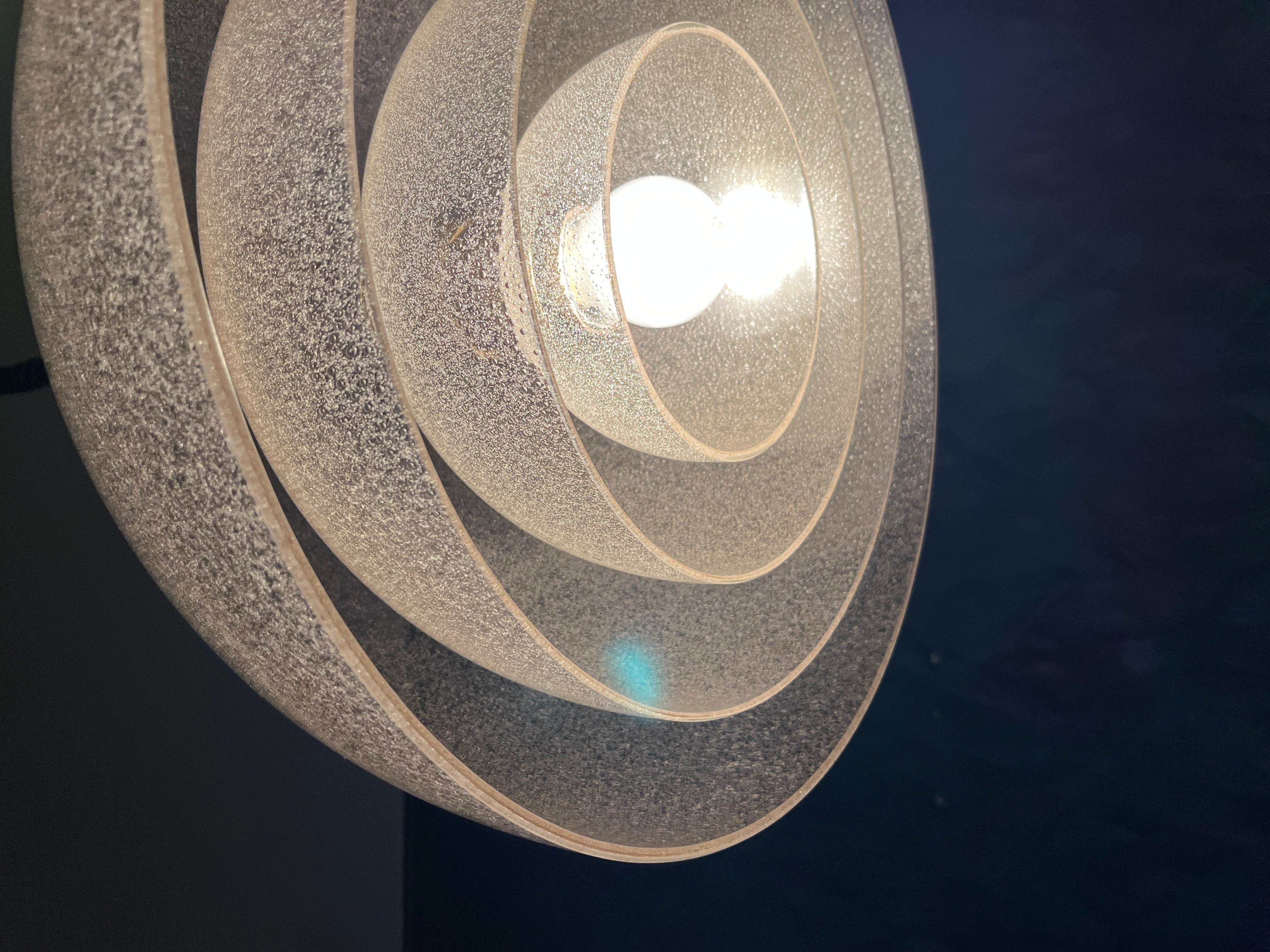 Murano hanging lamp by Carlo Nason LT 338 Mazzega For Sale 5