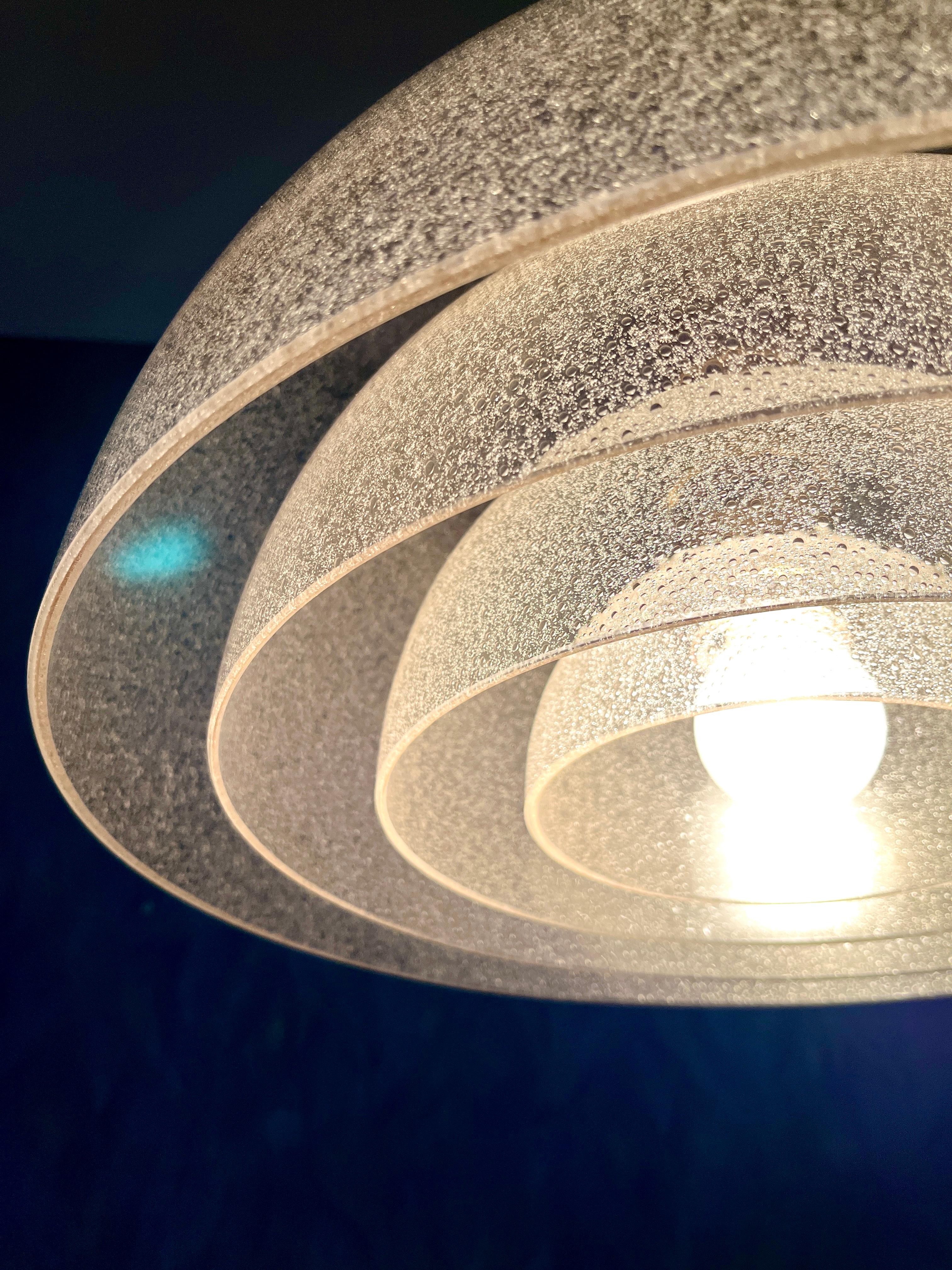 Late 20th Century Murano hanging lamp by Carlo Nason LT 338 Mazzega For Sale