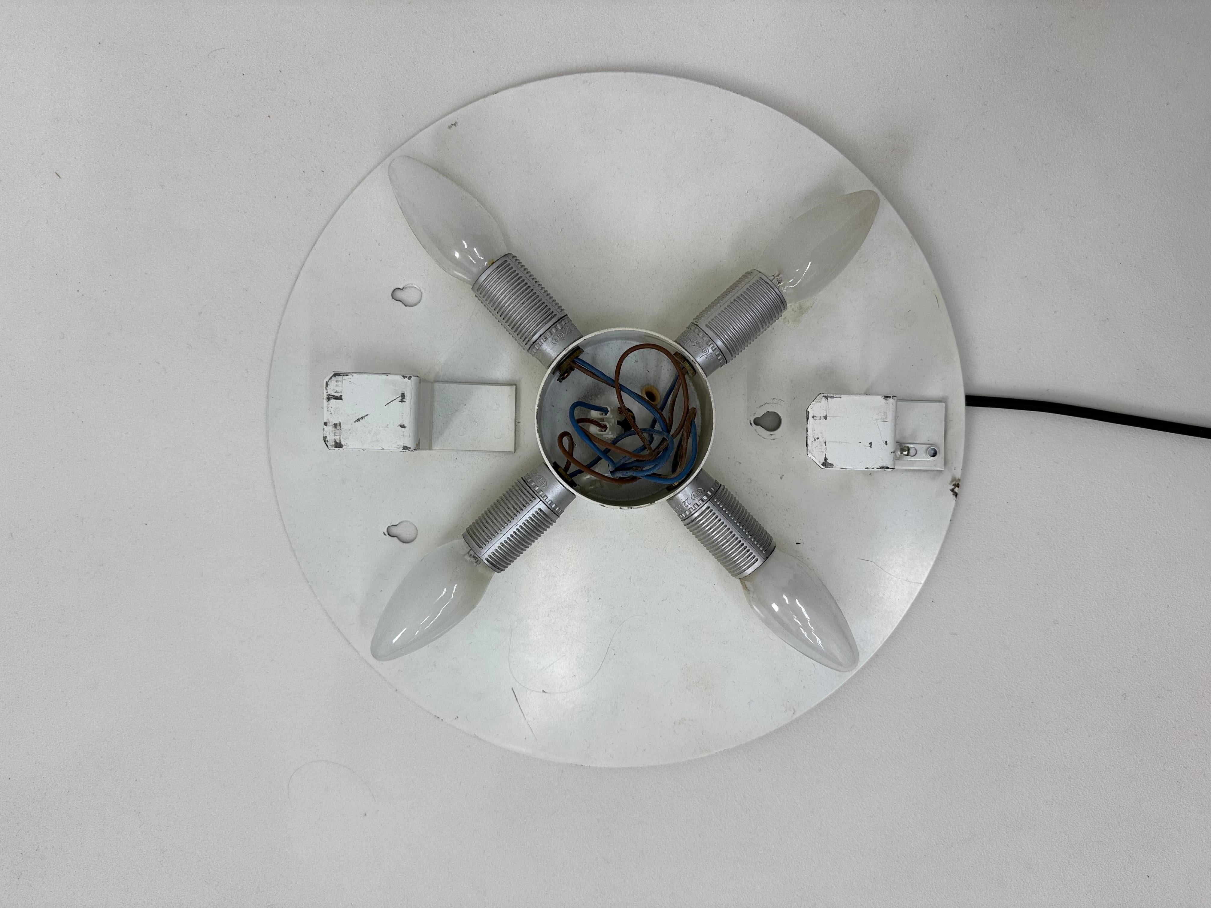 Miroir rétro-éclairé en verre de Murano et laiton attribué à J. AT&T pour Kalmar, Autriche, années 1960
