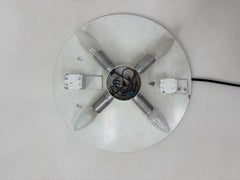 Espejo retroiluminado de cristal de Murano y latón atribuido a J.T. Kalmar para Kalmar