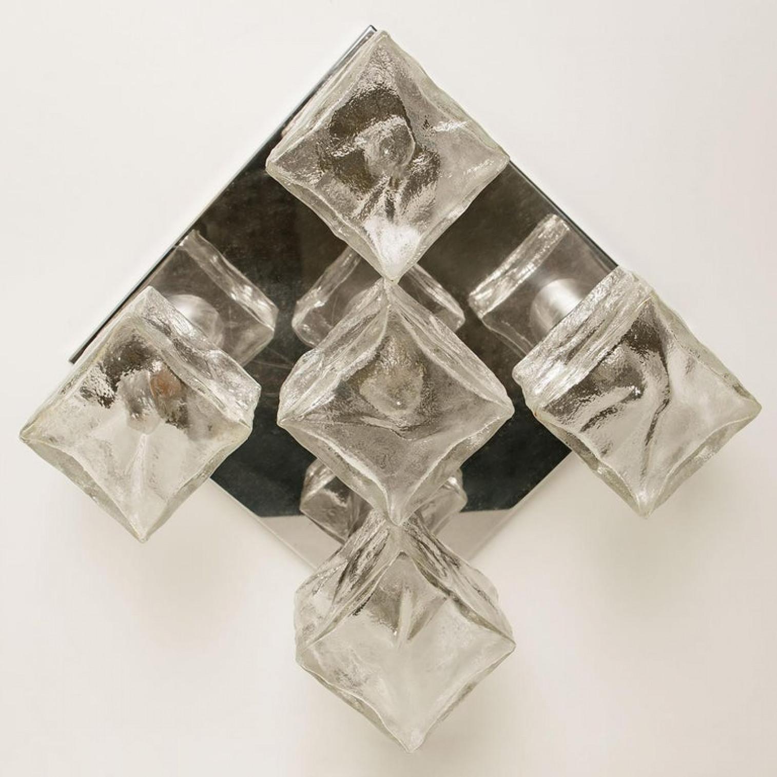 Encastré en verre de Murano par Kalmar, Autriche, années 1960 en vente 3