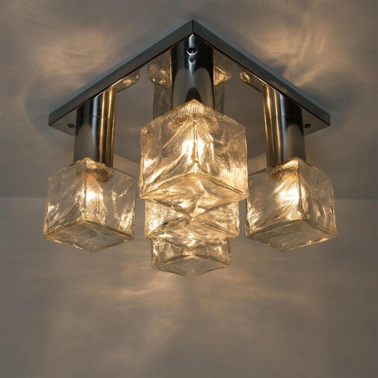 Encastré en verre de Murano par Kalmar, Autriche, années 1960 Bon état - En vente à Rijssen, NL