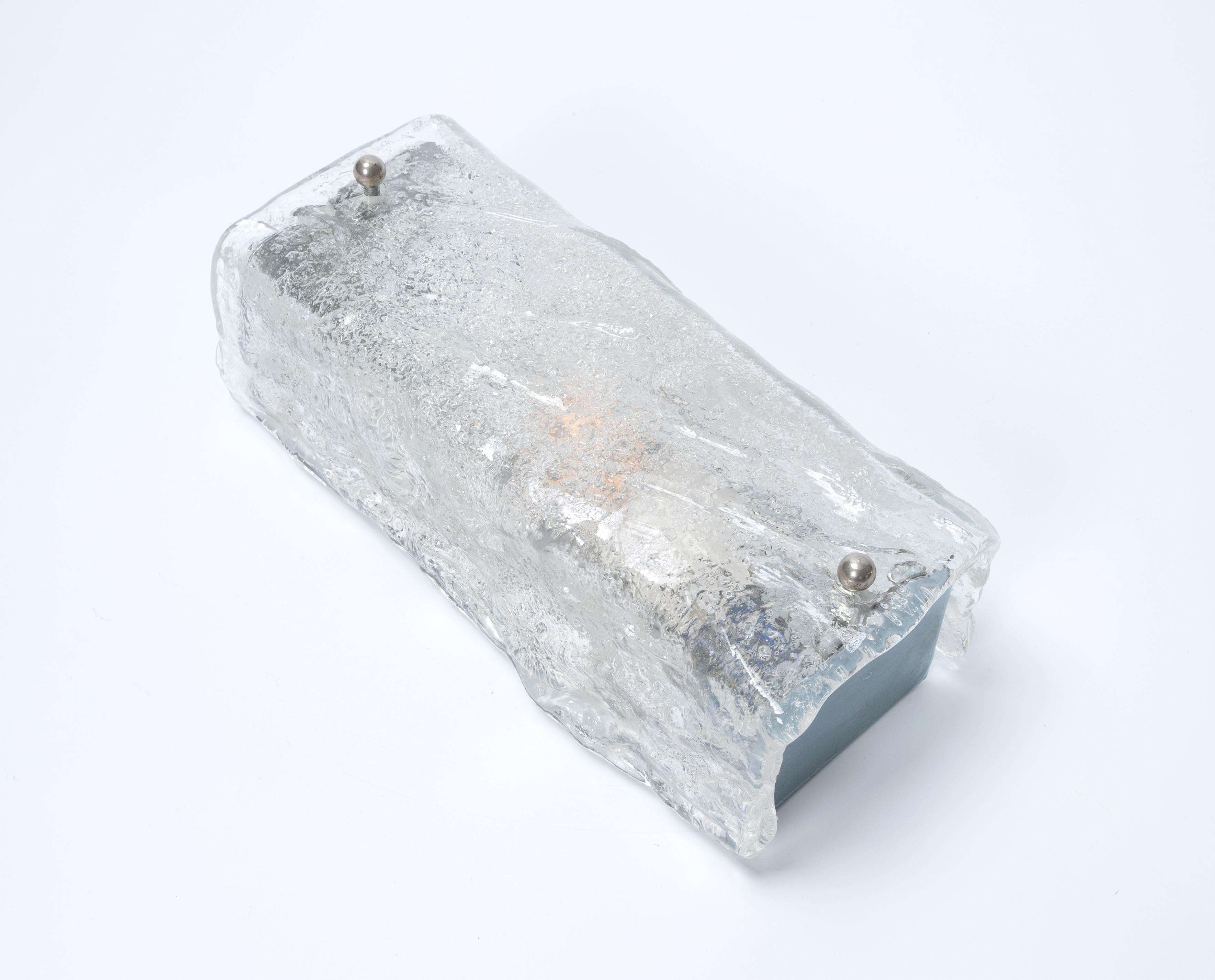 Aplique de cristal de Murano Hillebrand, Alemania C.1970 Vidrio artístico en venta