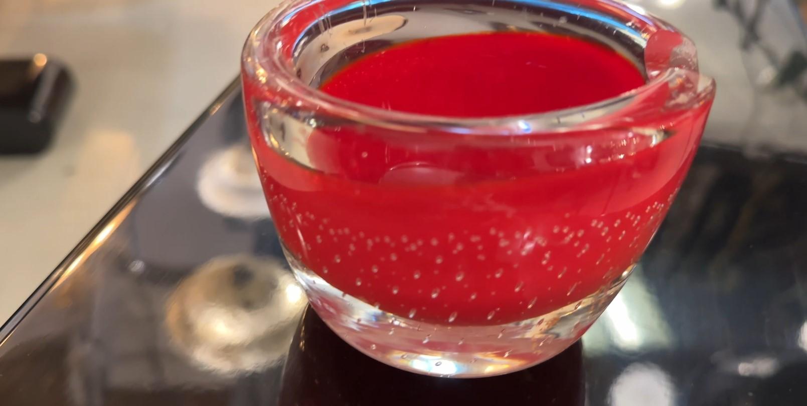 Murano in color red, 1930, Italian, Technique: Bubbles controlled For Sale 13