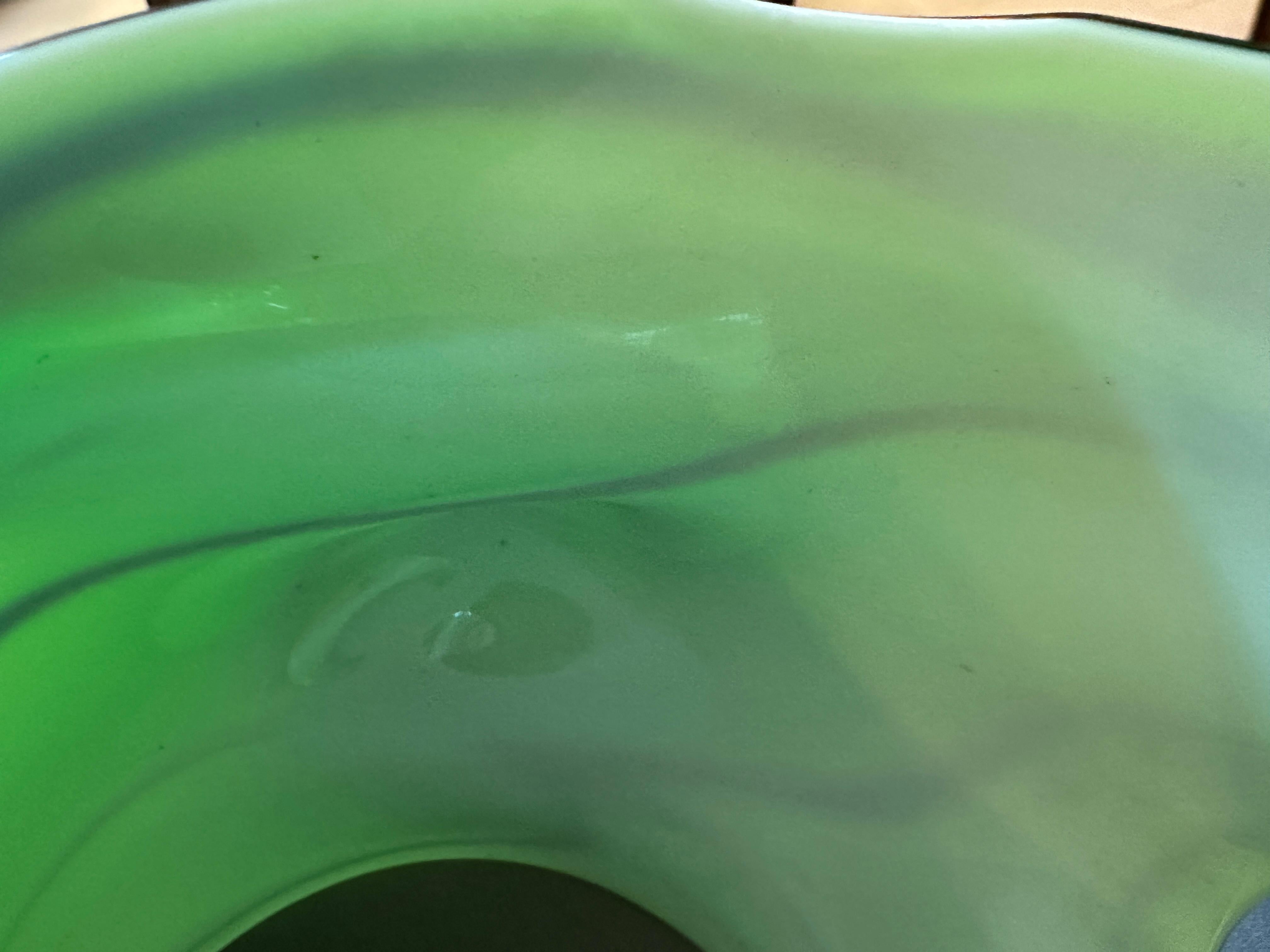 Murano en vert, 1930, italien en vente 4