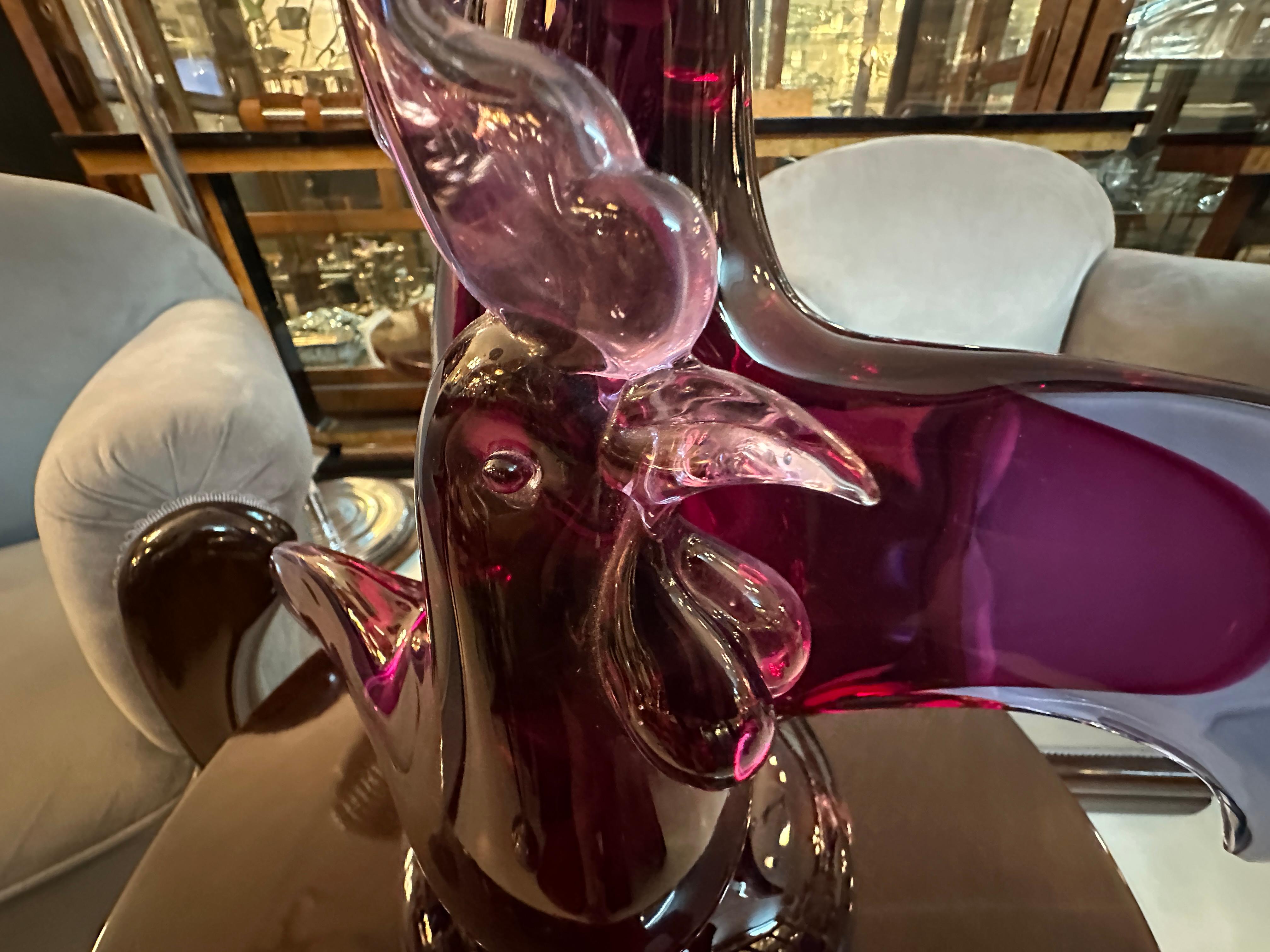 Coppia di galli a Murano, 1960, italiano in vendita 4