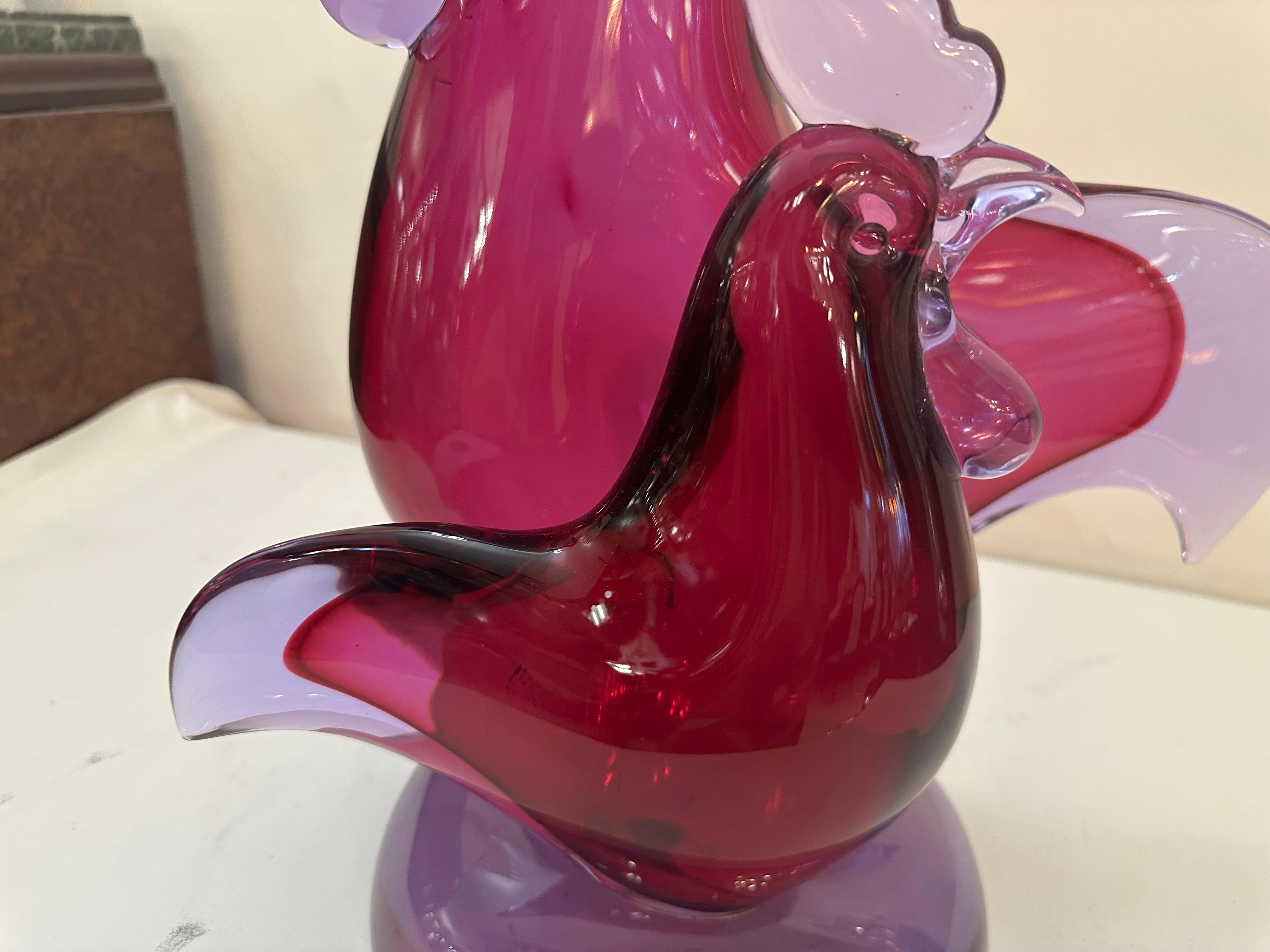 Coppia di galli a Murano, 1960, italiano in vendita 8