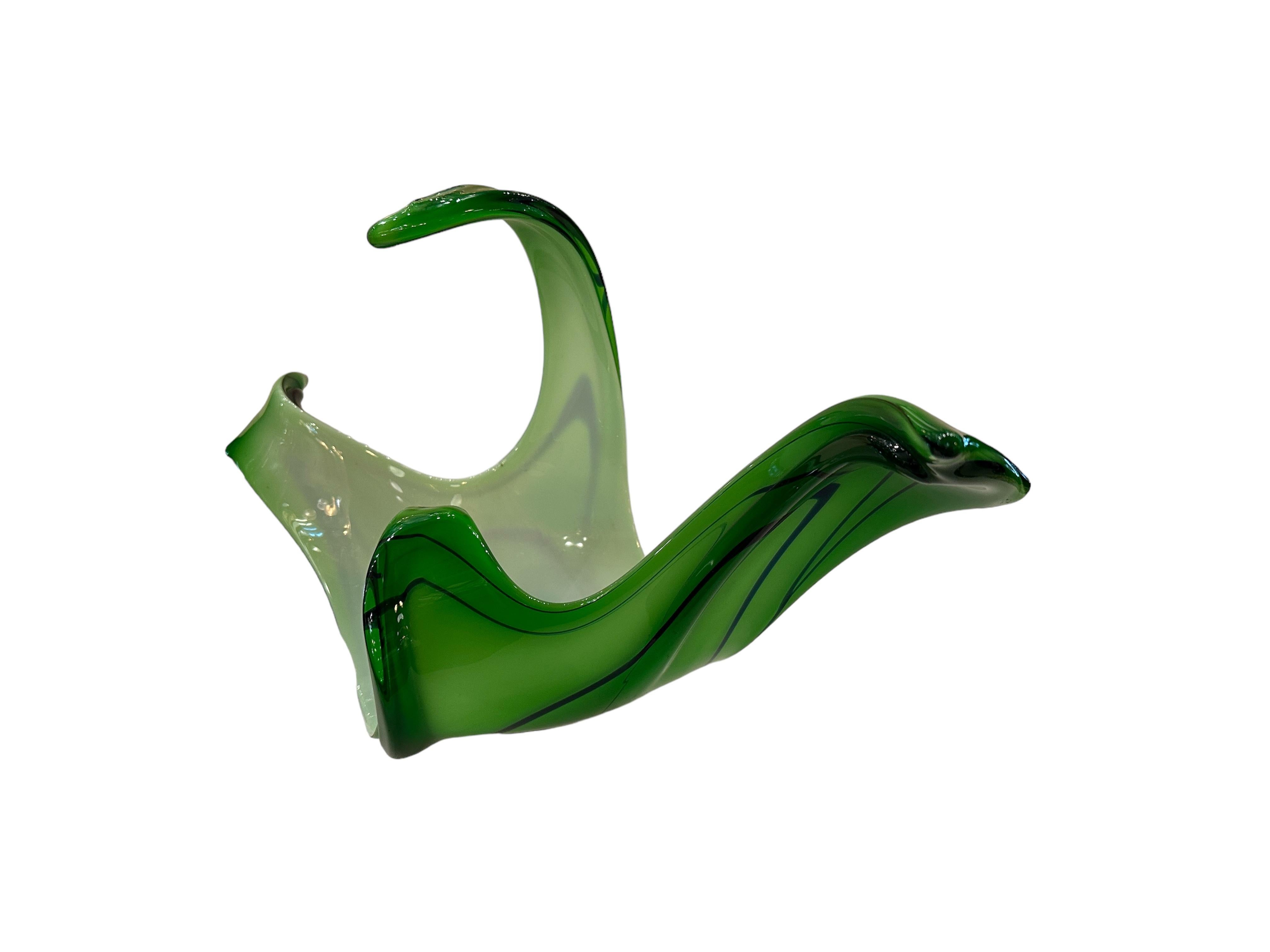 Murano en vert, 1930, italien en vente 9