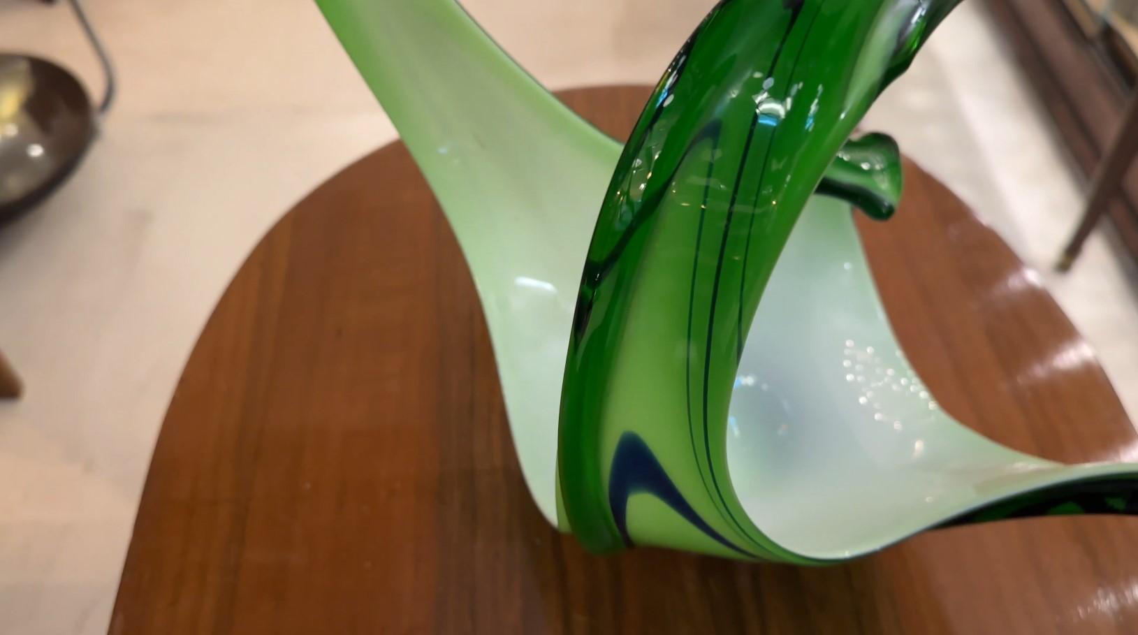 Murano en vert, 1930, italien en vente 12