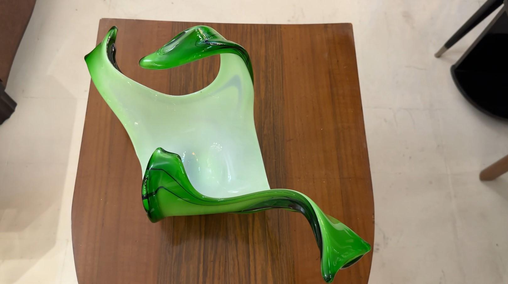 Murano en vert, 1930, italien en vente 13