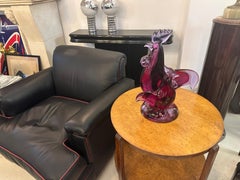 Murano couple of roosters, 1960, Italian