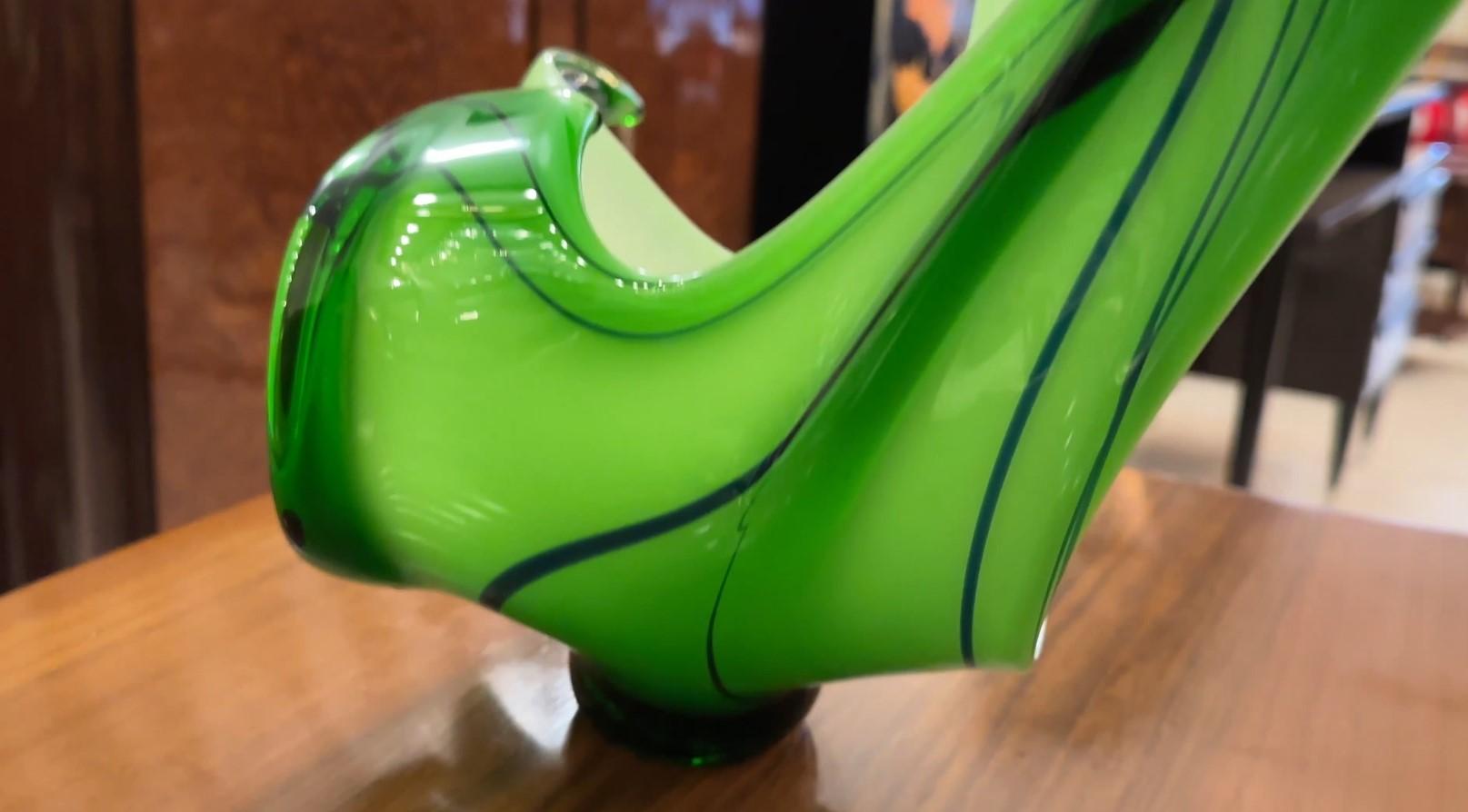 Murano en vert, 1930, italien en vente 14