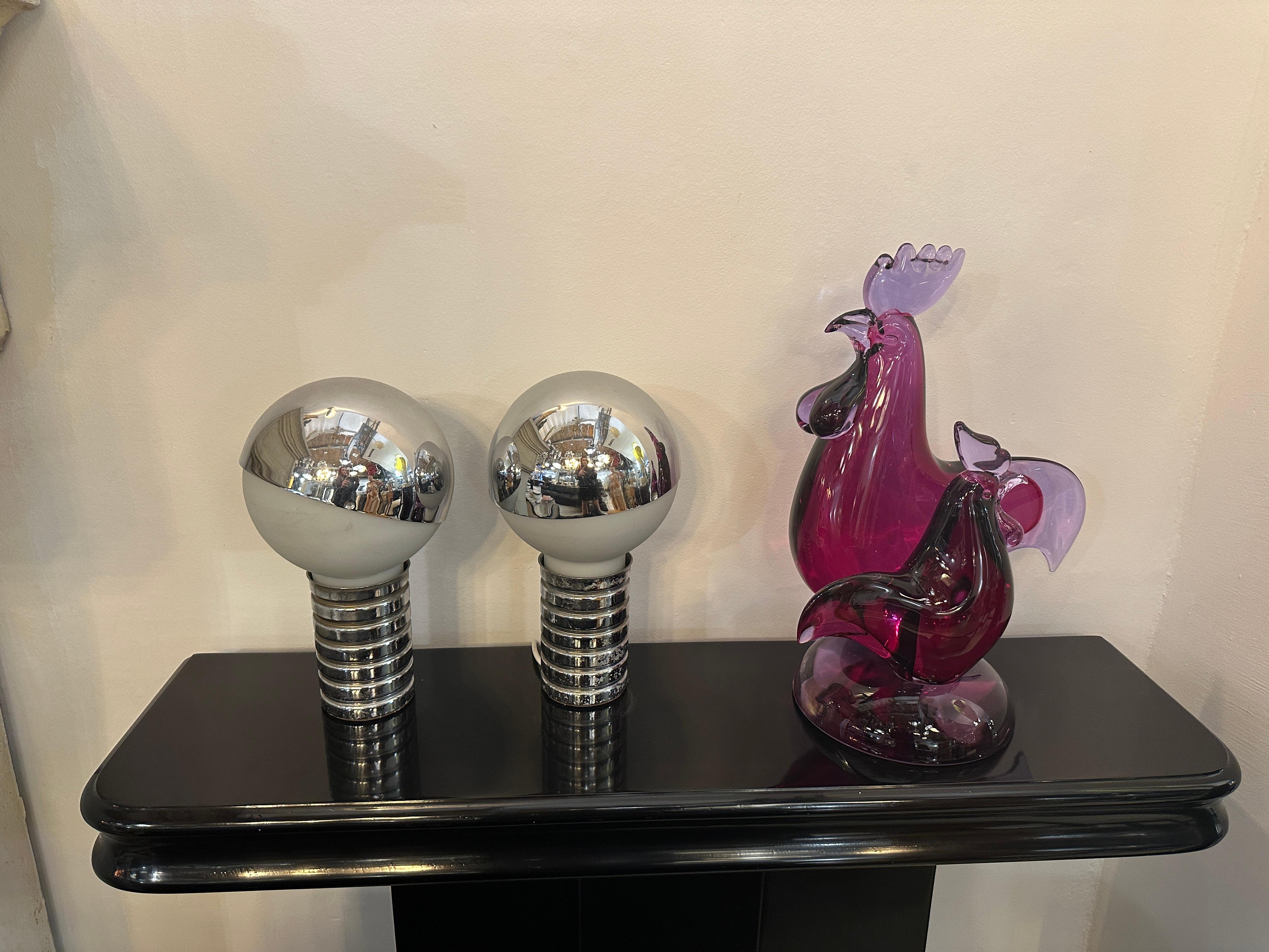 Mid-Century moderno Coppia di galli a Murano, 1960, italiano in vendita