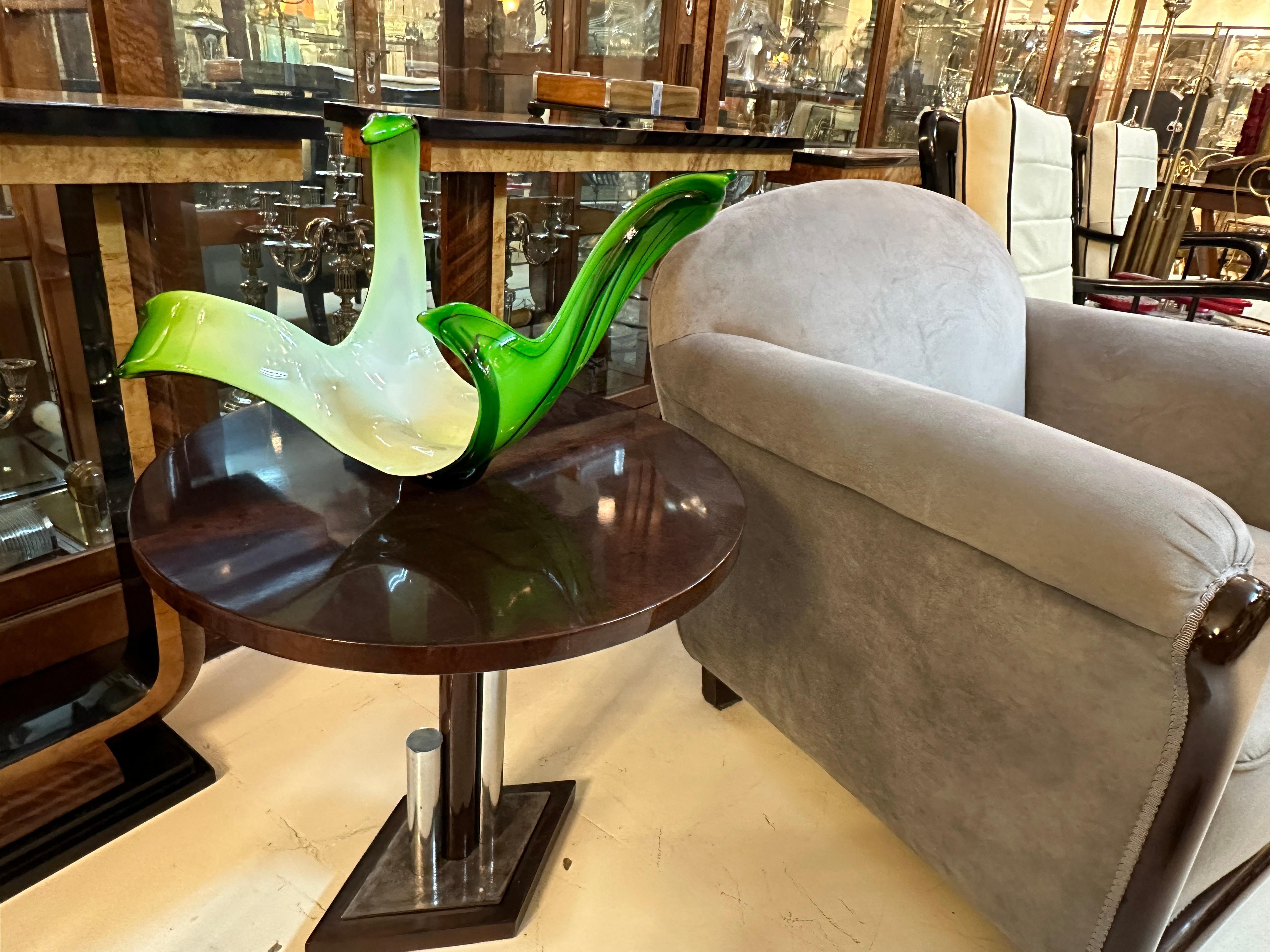 Murano en vert, 1930, italien en vente 1