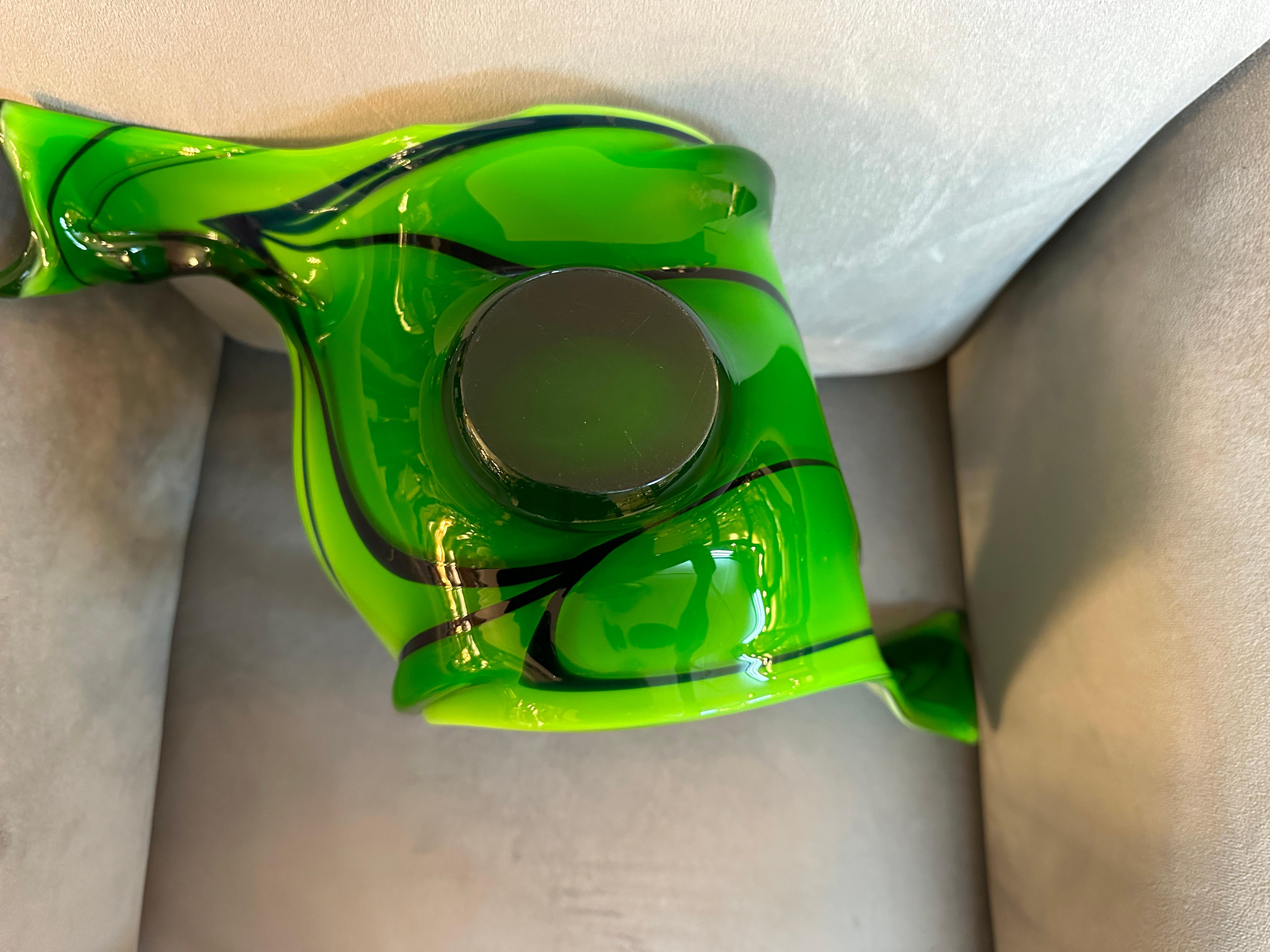 Murano en vert, 1930, italien en vente 2
