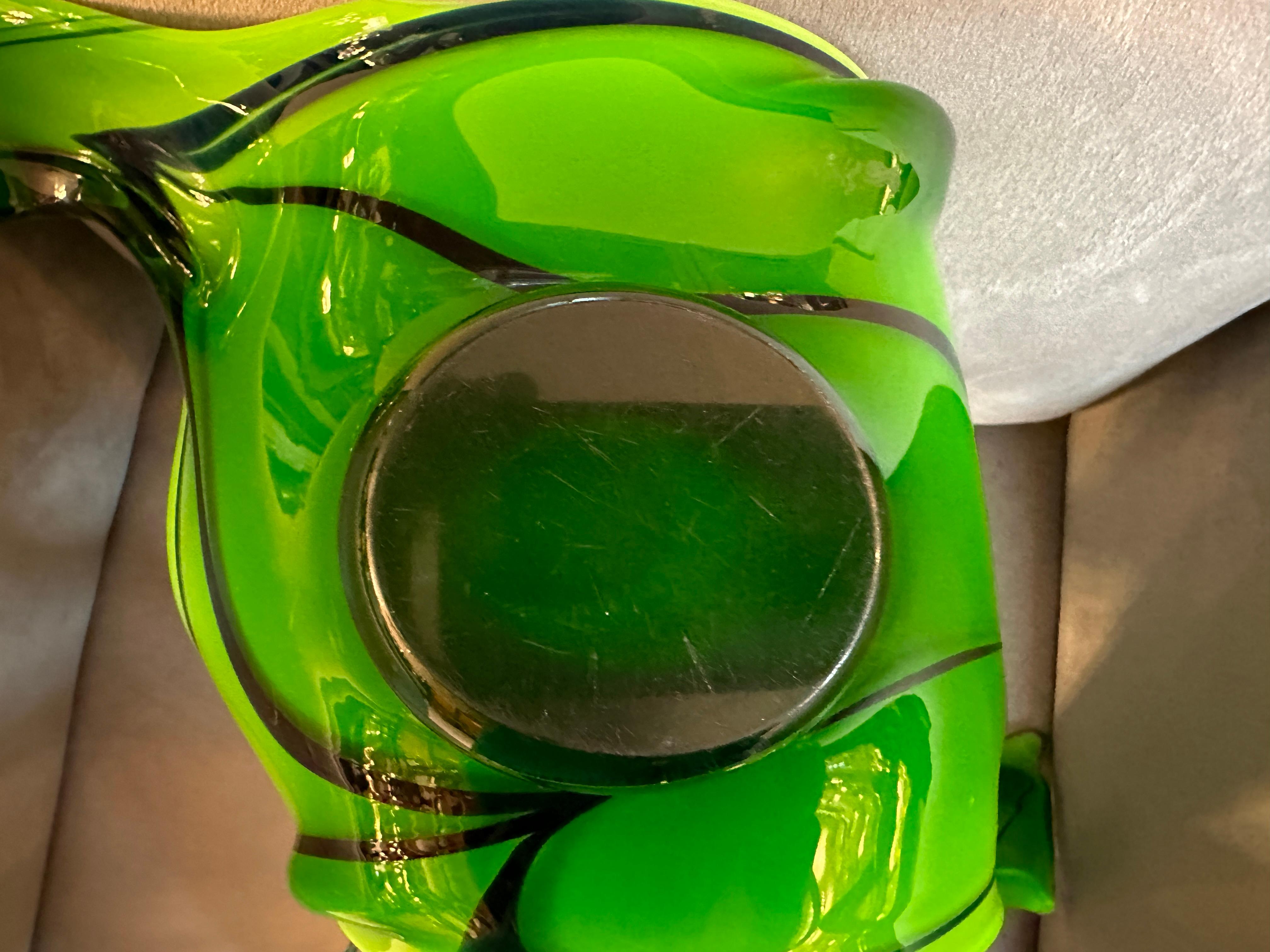 Murano en vert, 1930, italien en vente 3